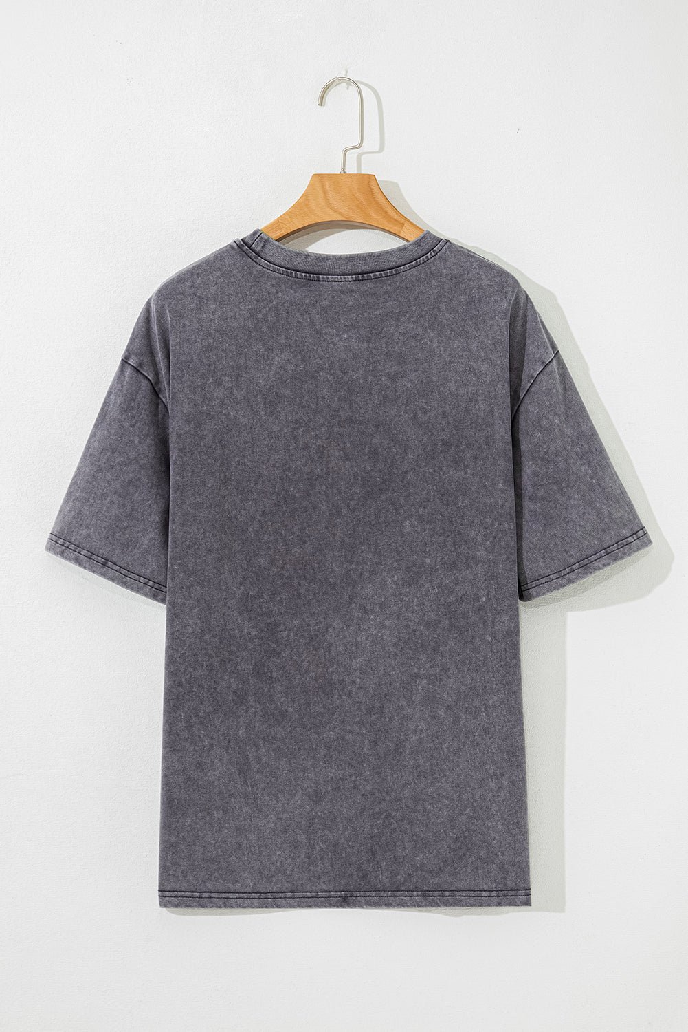 Medium Grey TEXAS Steer Head Graphic Mineral Wash Oversized T Shirt - Crowned Energy CO.
