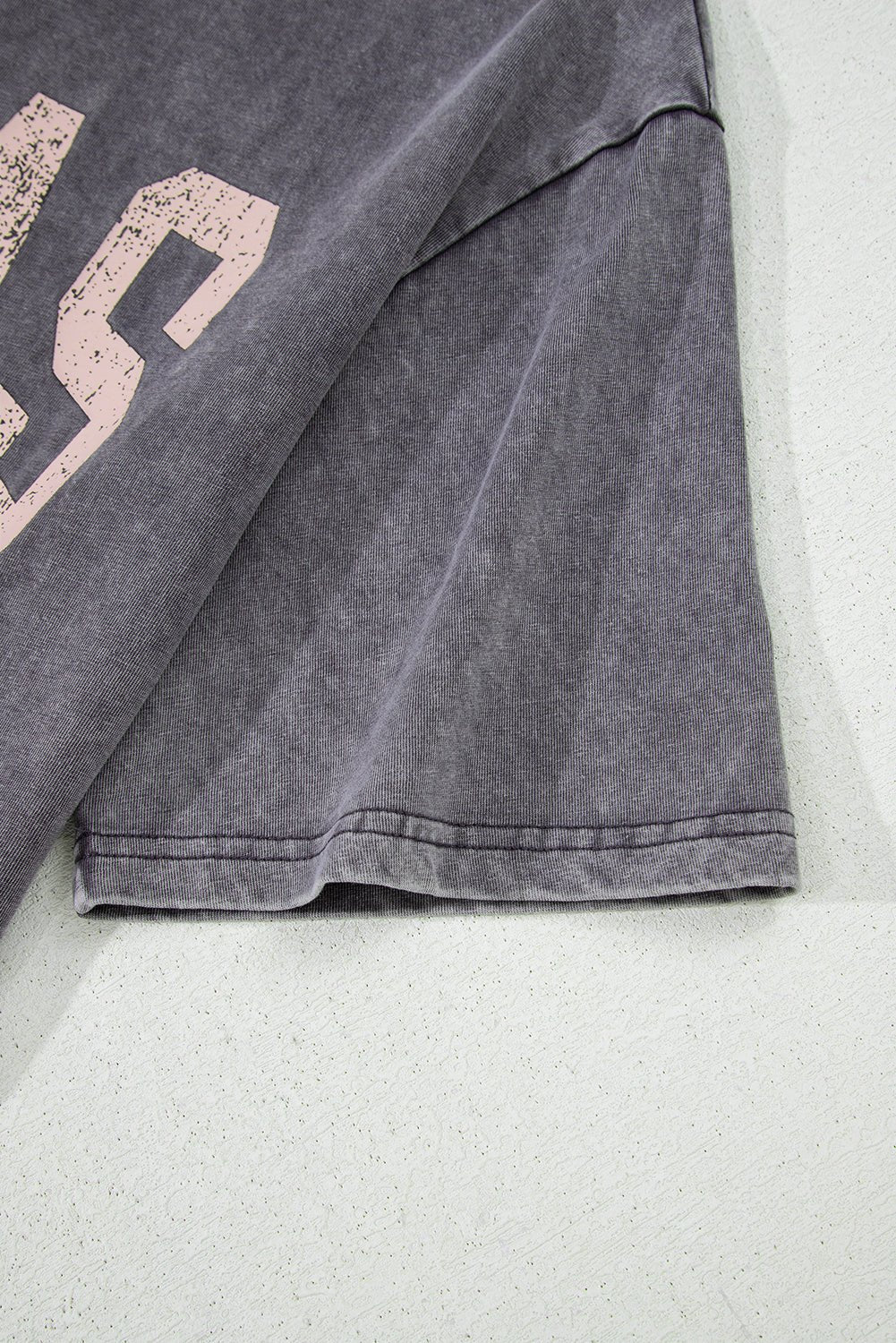 Medium Grey TEXAS Steer Head Graphic Mineral Wash Oversized T Shirt - Crowned Energy CO.