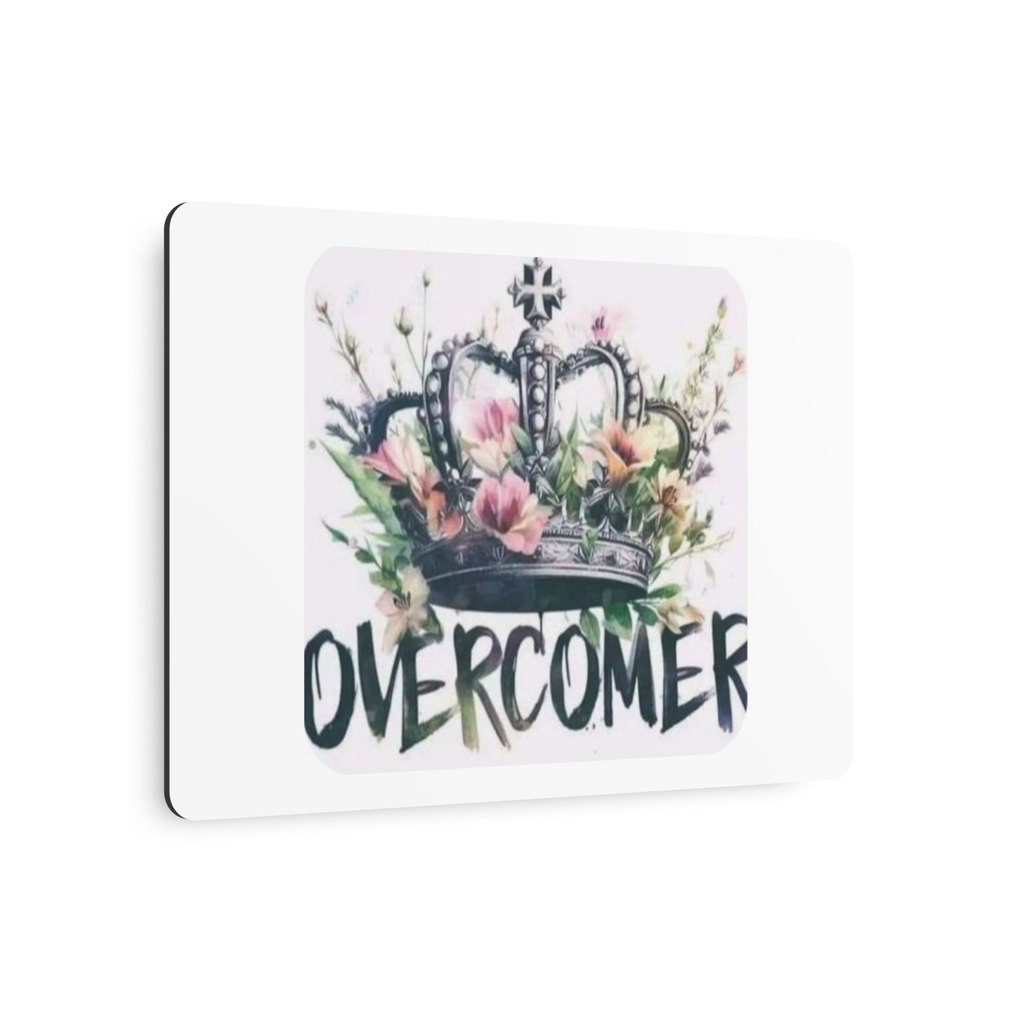 Crowned Energy CO. 7" x 5" (Horizontal) / 0.12'' Printify Home Decor Inspirational Overcomer Crown Metal Wall Art for Home & Office Decor
