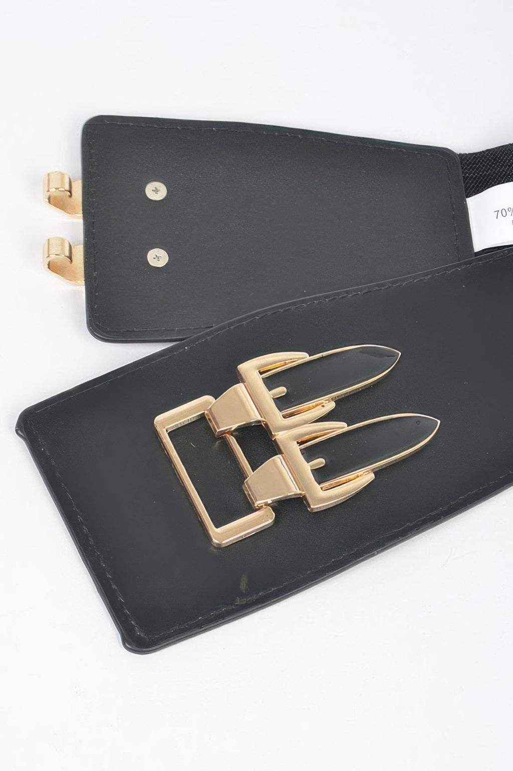 Metal Buckle Elastic Belt - Crowned Energy CO.