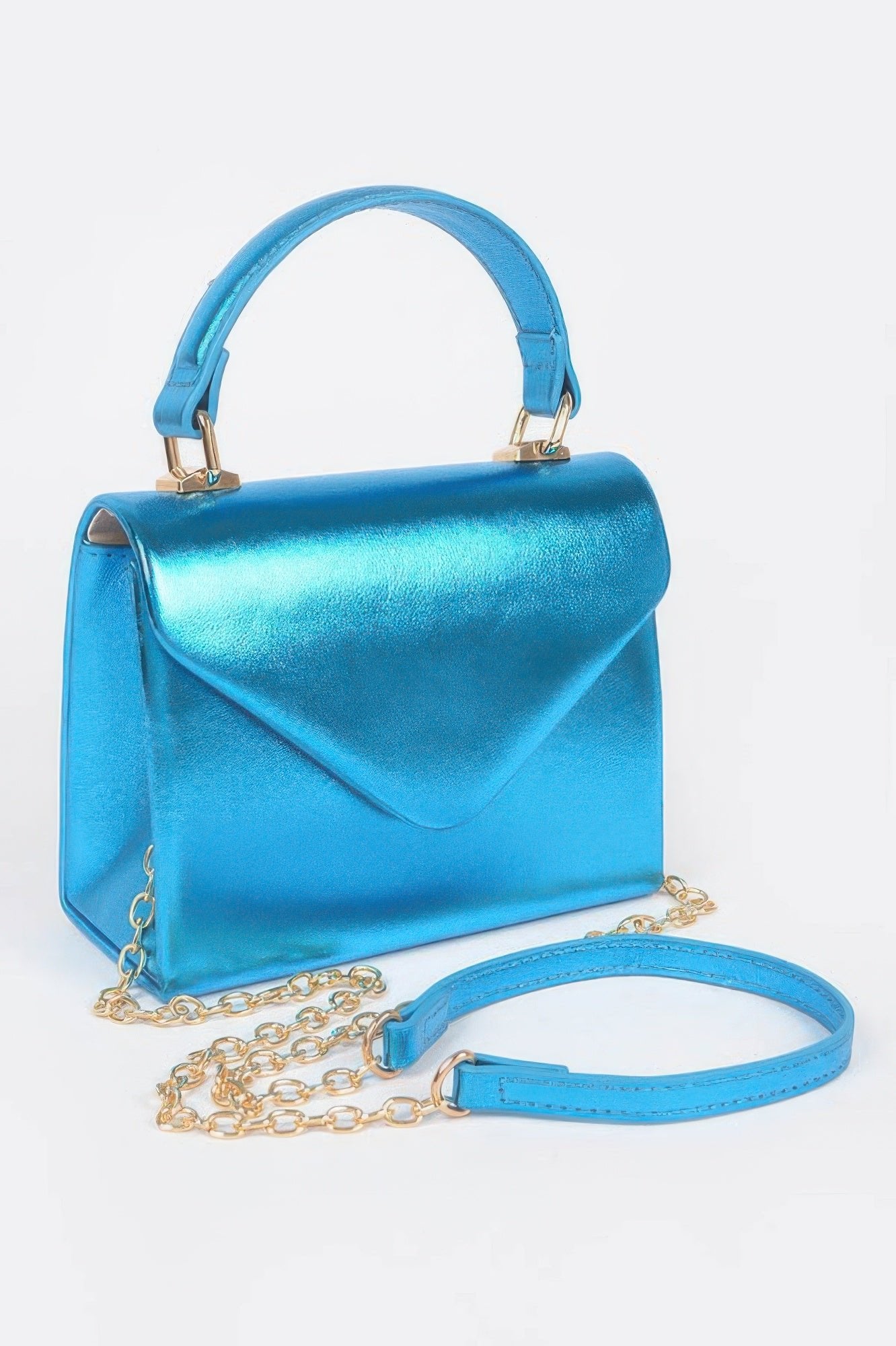 Metallic Top Handle Clutch - Crowned Energy CO.