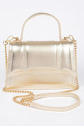 Metallic Top Handle Crossbody Bag - Crowned Energy CO.