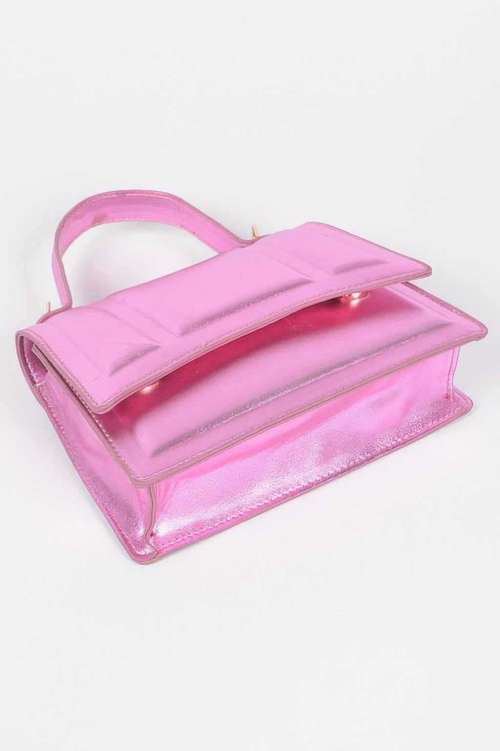 Metallic Top Handle Crossbody Bag - Crowned Energy CO.