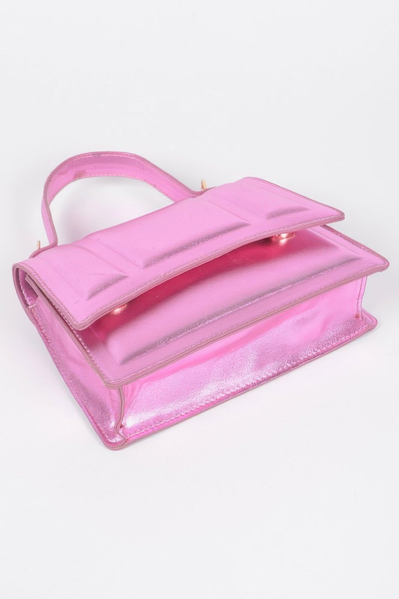 Metallic Top Handle Crossbody Bag - Crowned Energy CO.