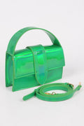 Metallic Top Handle Crossbody Bag - Crowned Energy CO.