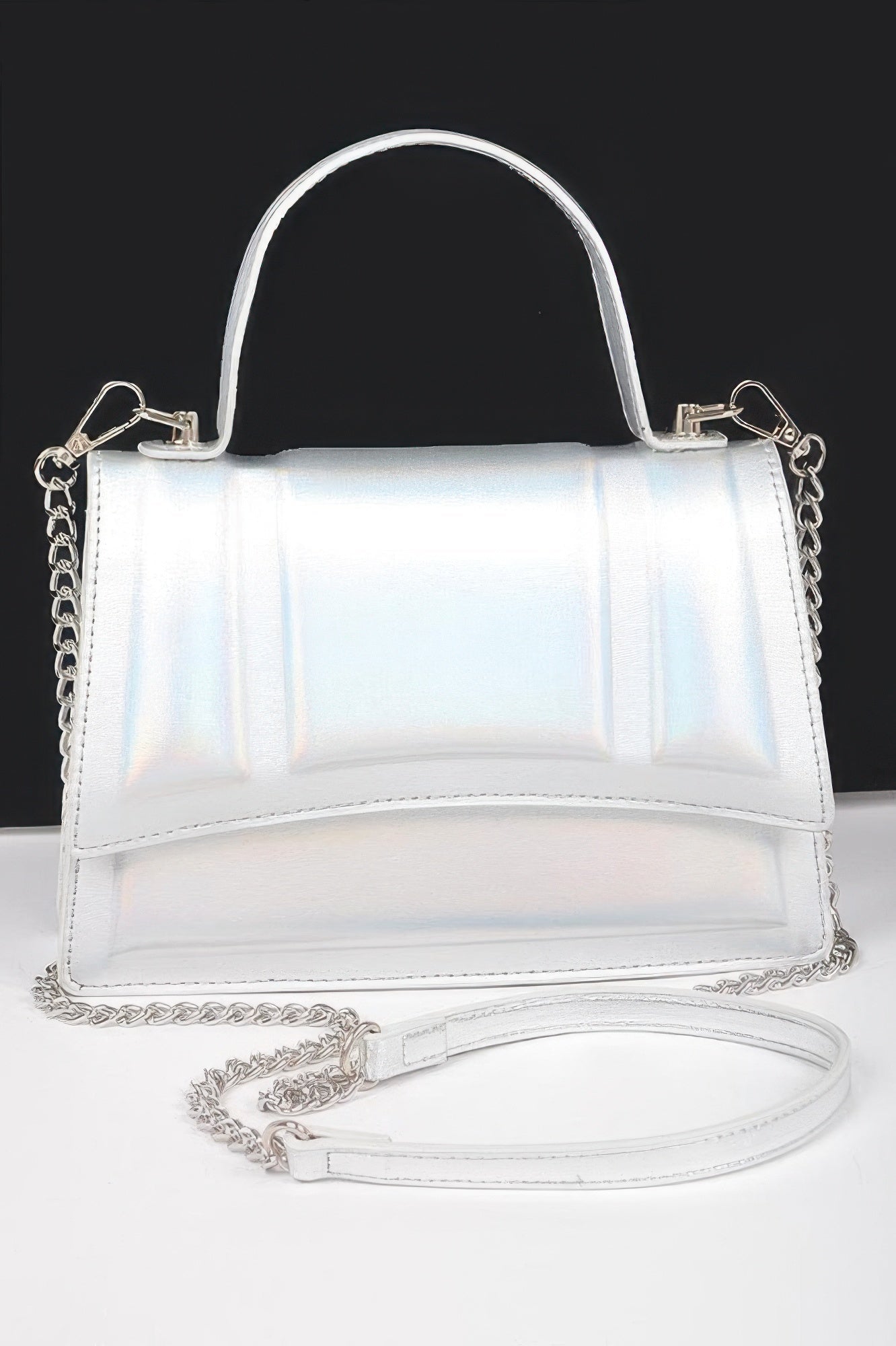 Metallic Top Handle Crossbody Bag - Crowned Energy CO.