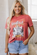 Mineral Red Nashville Music City Graphic Retro Fashion Tee - Crowned Energy CO.