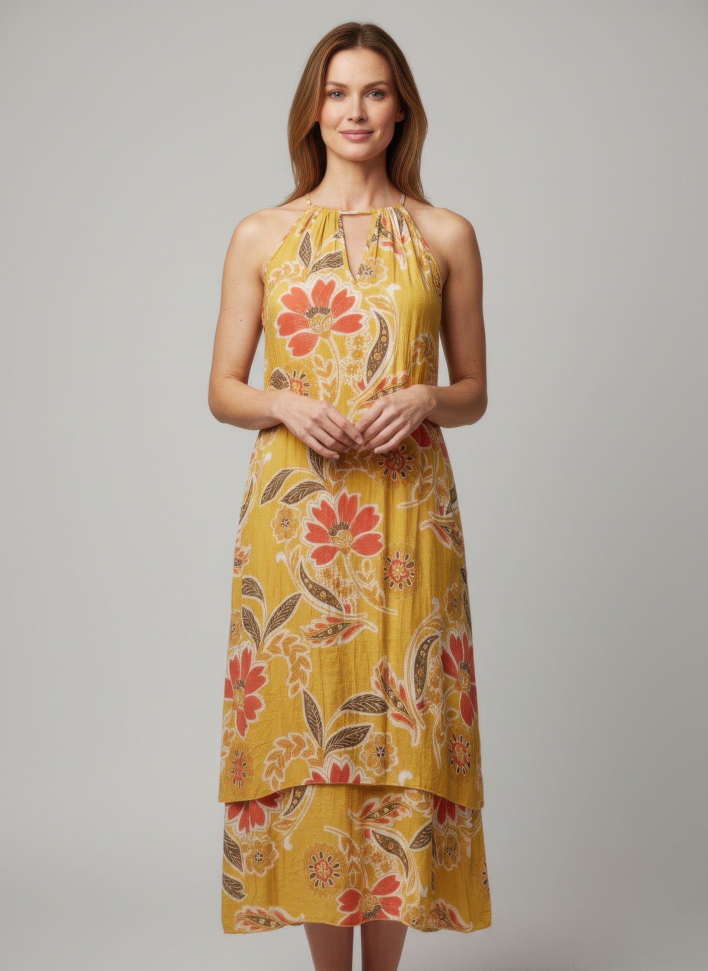 Mlle Gabrielle Floral Sleeveless Dress - Crowned Energy CO.