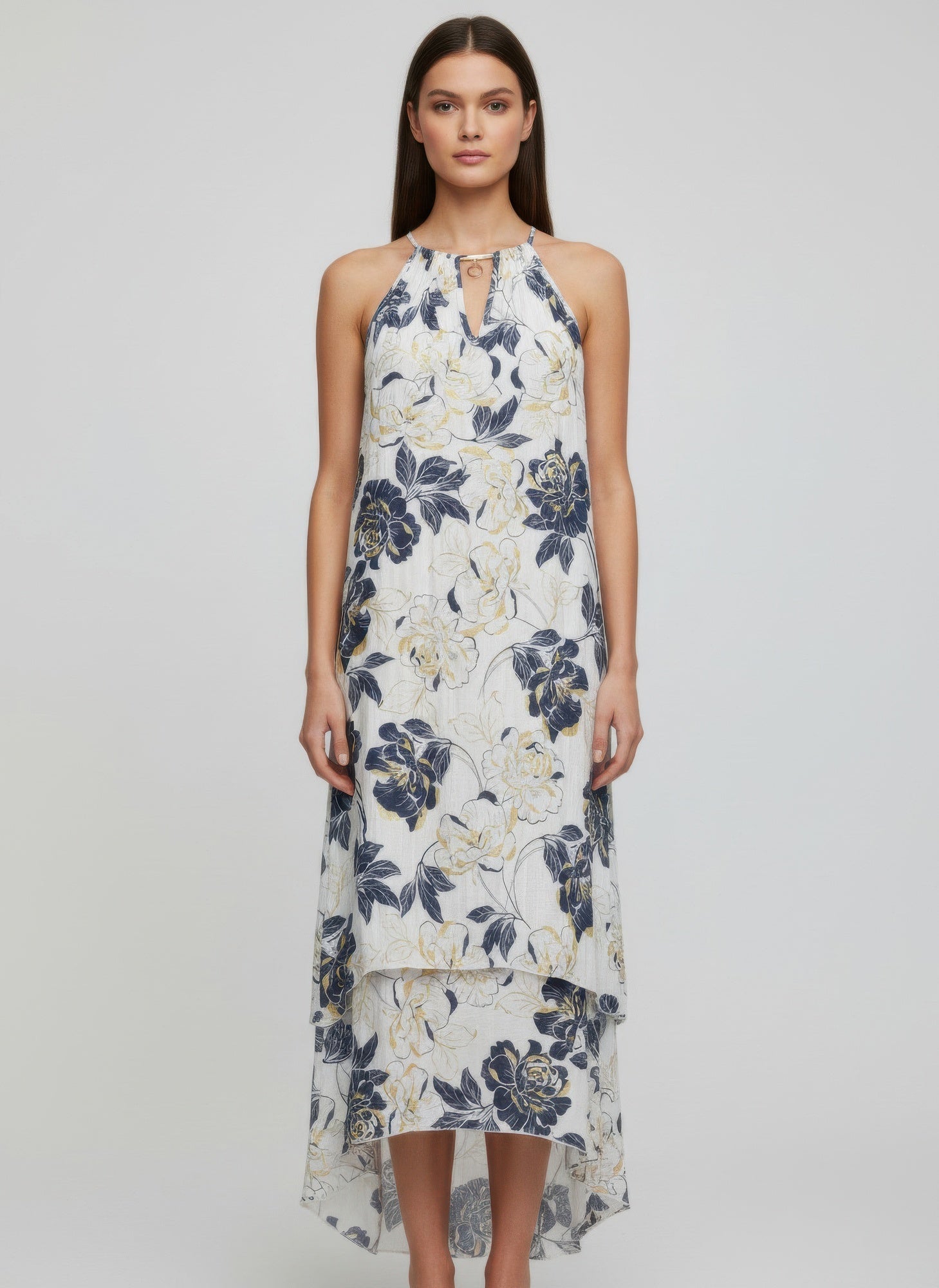 Mlle Gabrielle Floral Sleeveless Dress - Crowned Energy CO.