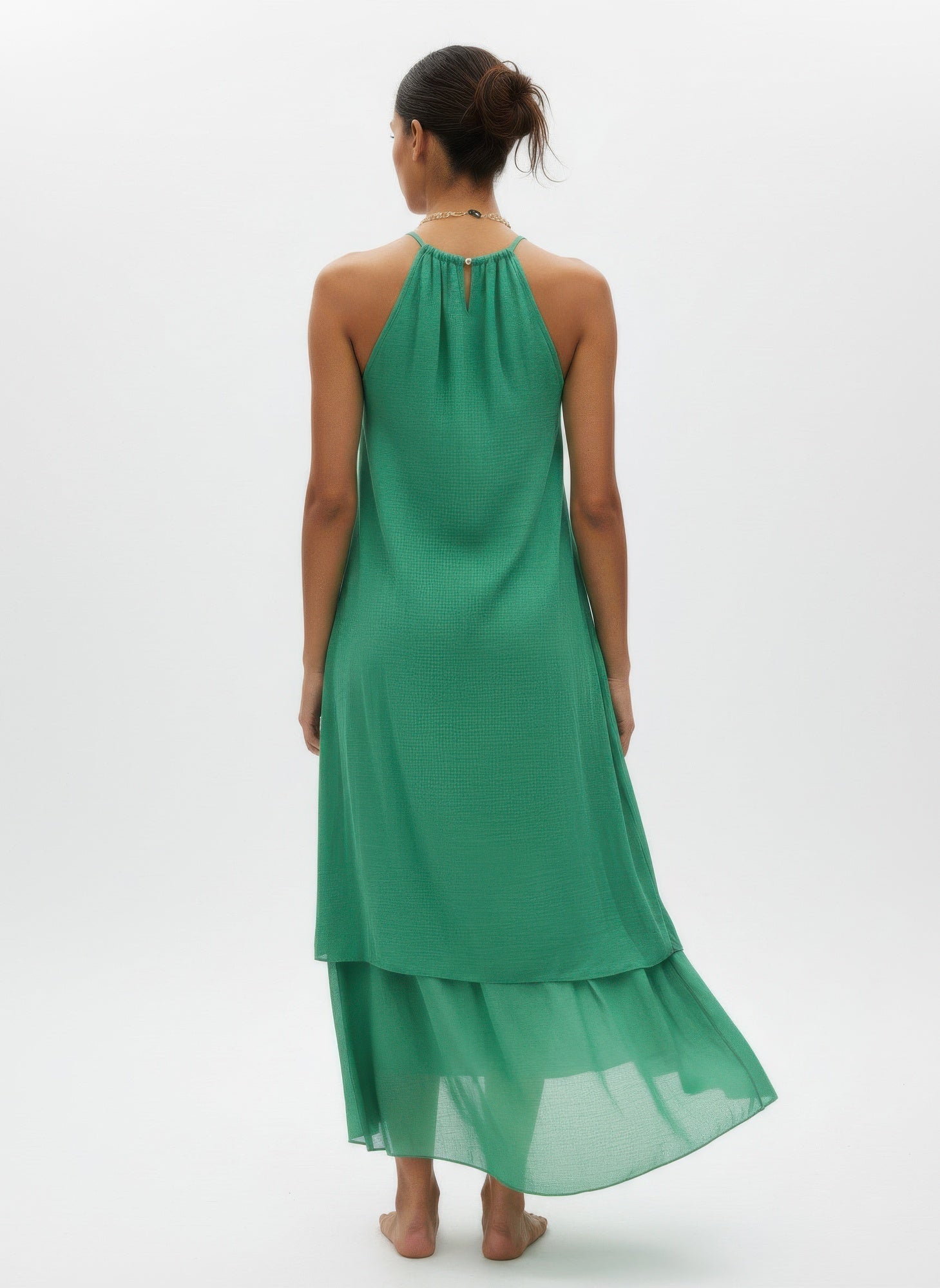 Mlle Gabrielle Solid Sleeveless Dress - Crowned Energy CO.