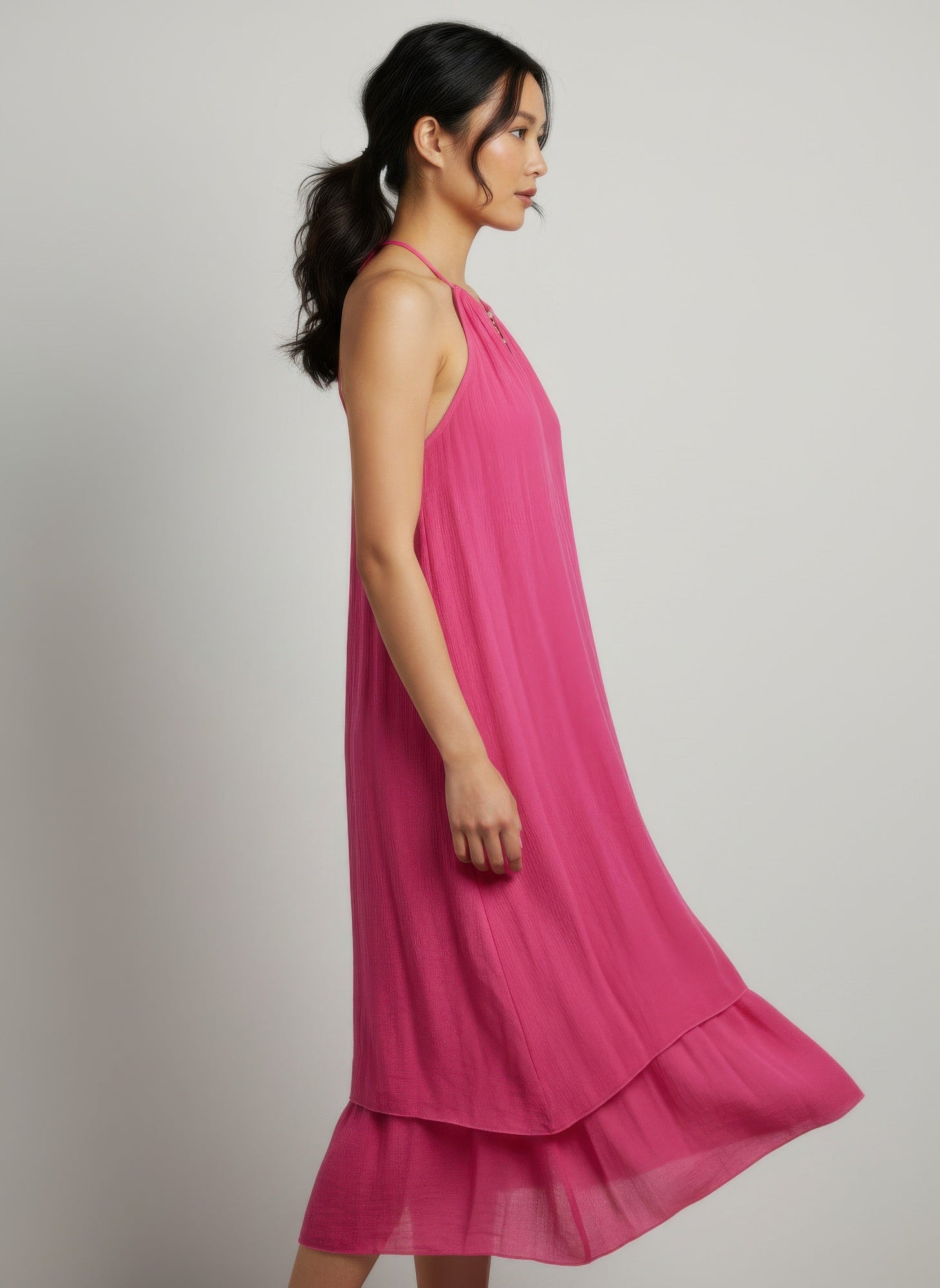 Mlle Gabrielle Solid Sleeveless Dress - Crowned Energy CO.