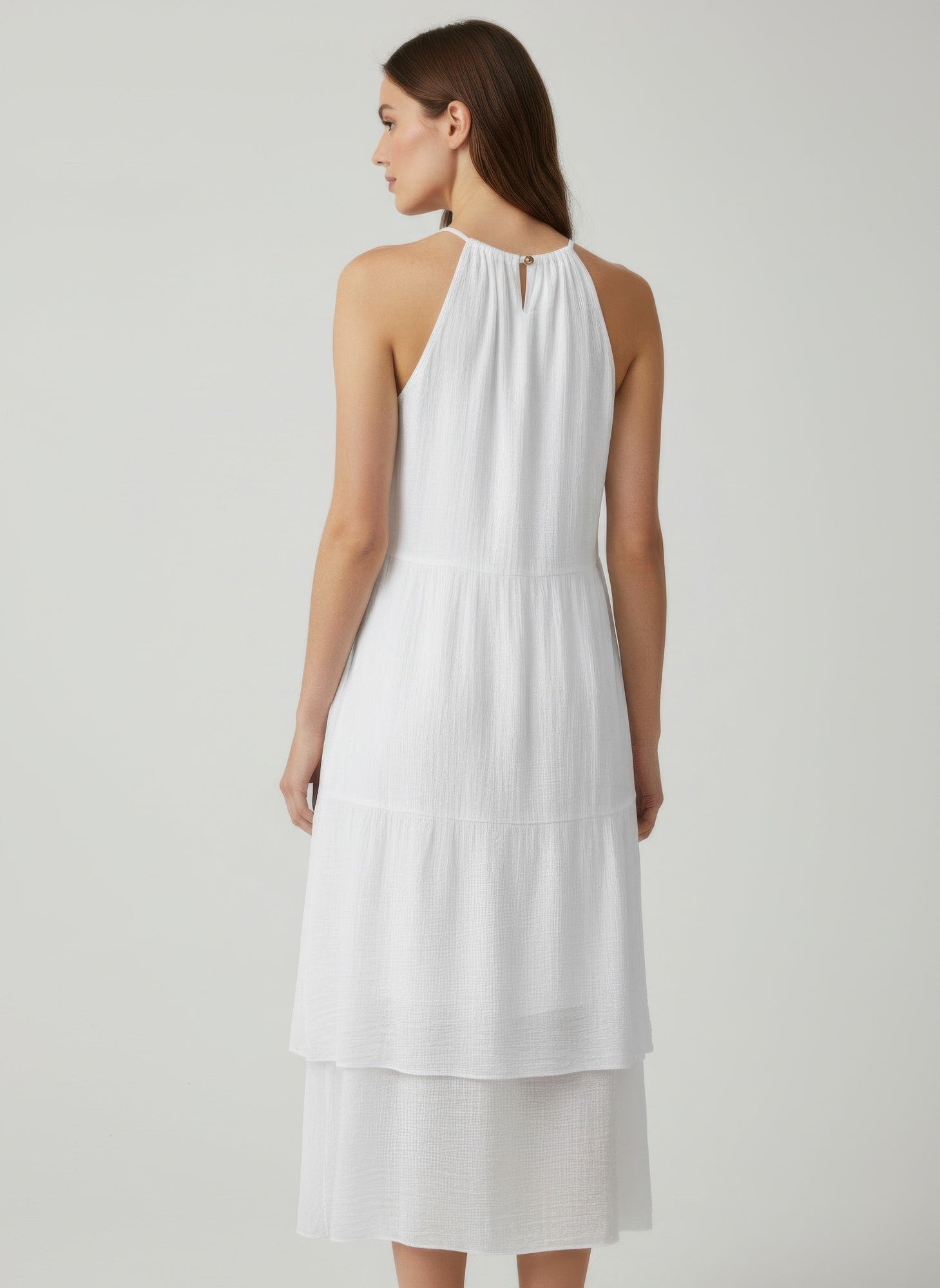 Mlle Gabrielle Solid Sleeveless Dress - Crowned Energy CO.