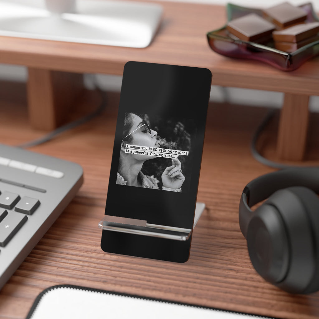 Crowned Energy CO. 2.8" x 5.9" / Glossy Printify Accessories Mobile Stand for Smartphones | Sleek Desk Display with Inspirational Quote | Perfect for Office, Home, Gifts, and Holidays