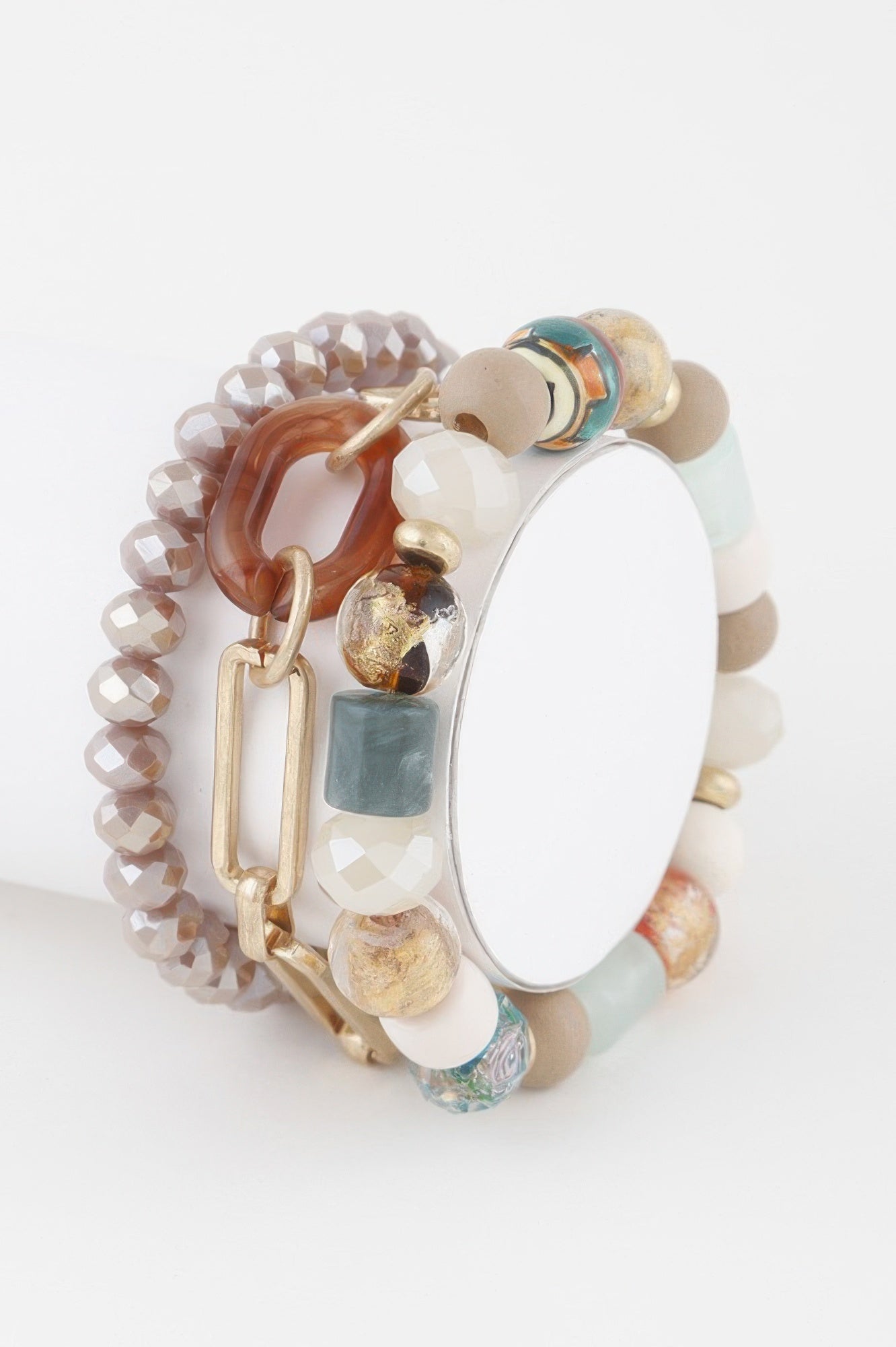 Multi Bead Chain Bracelet - Crowned Energy CO.