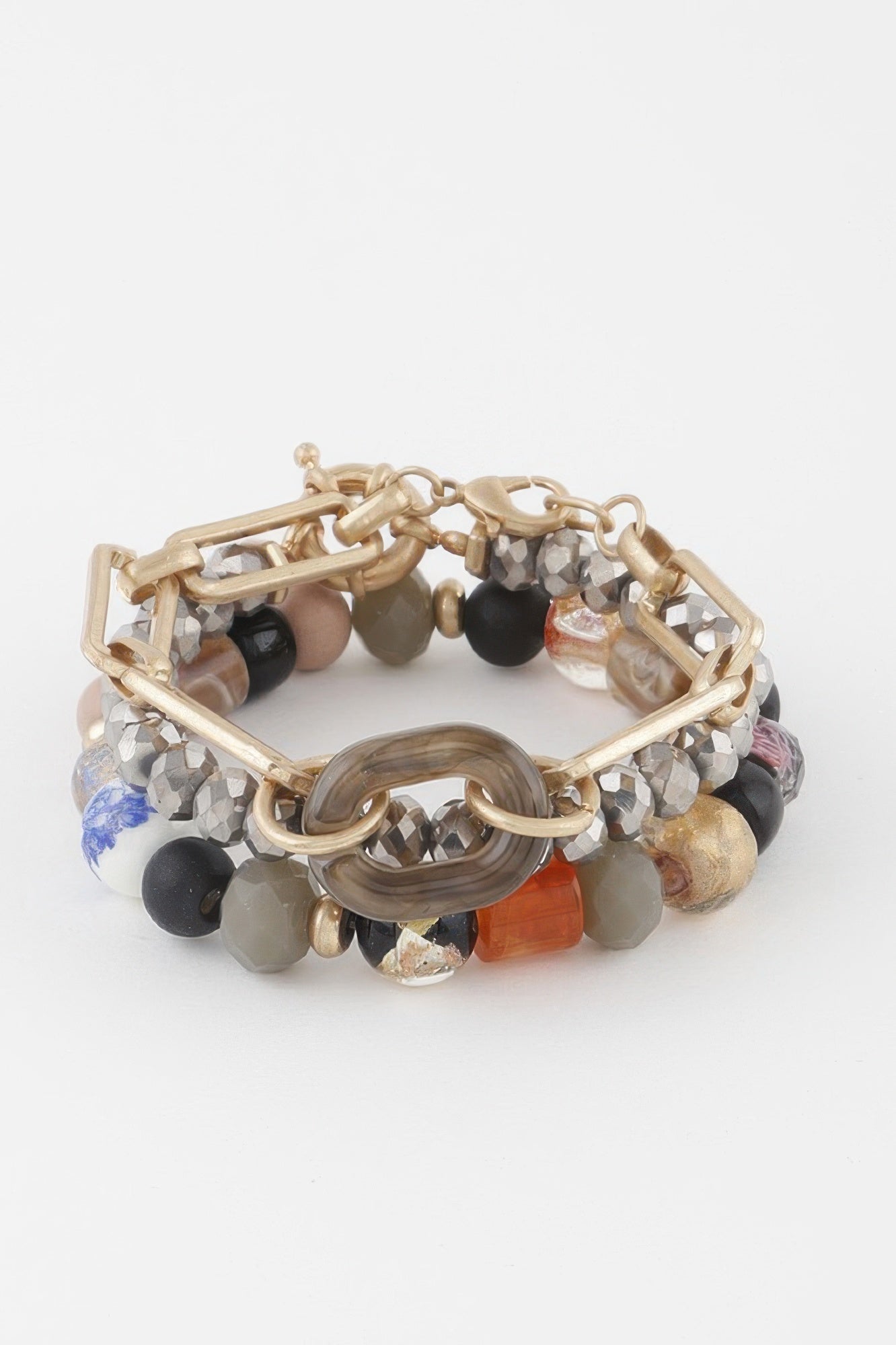 Multi Bead Chain Bracelet - Crowned Energy CO.