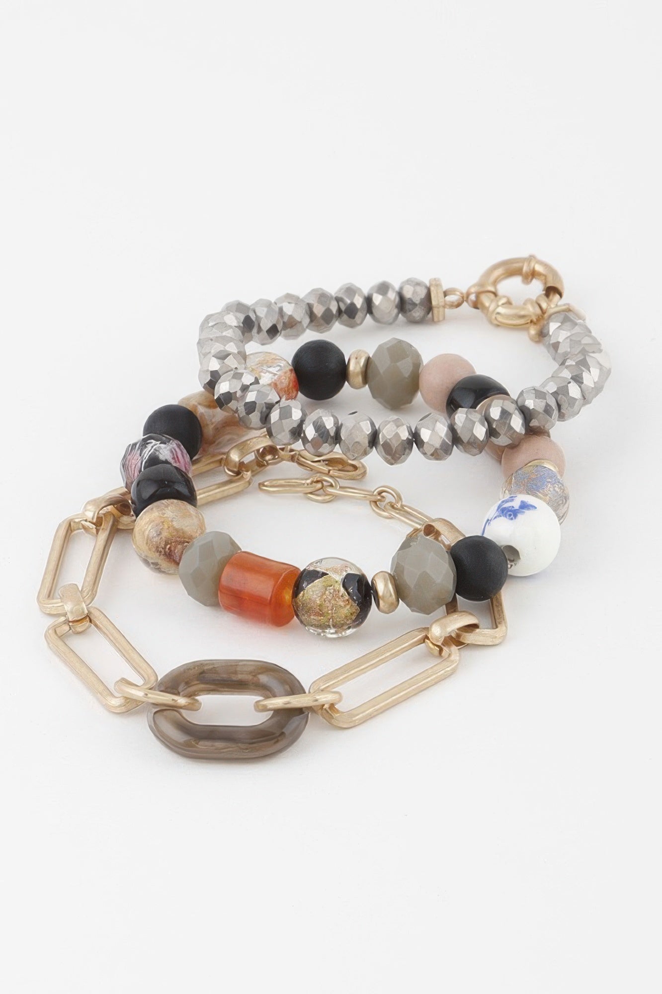 Multi Bead Chain Bracelet - Crowned Energy CO.