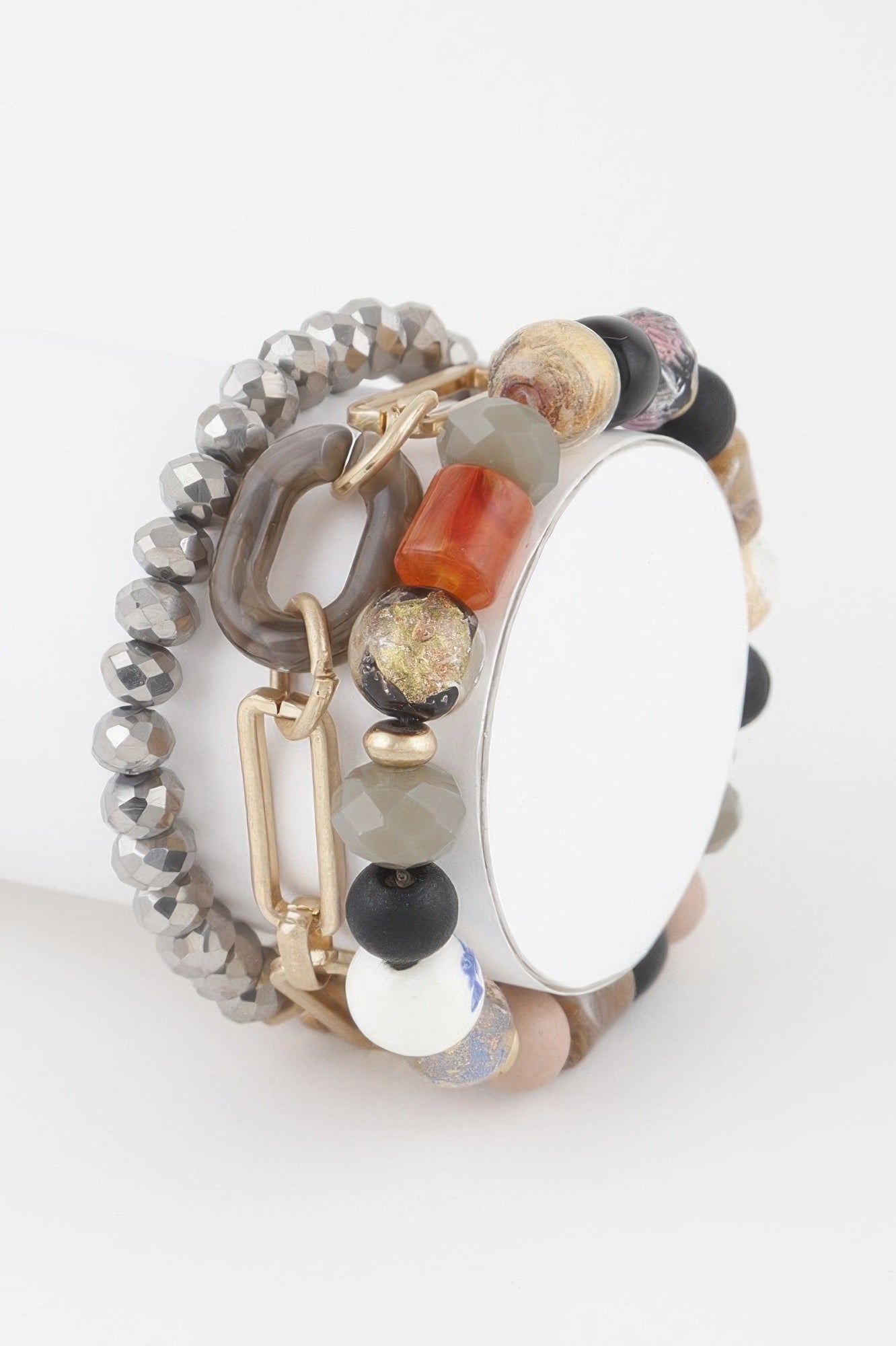 Multi Bead Chain Bracelet - Crowned Energy CO.