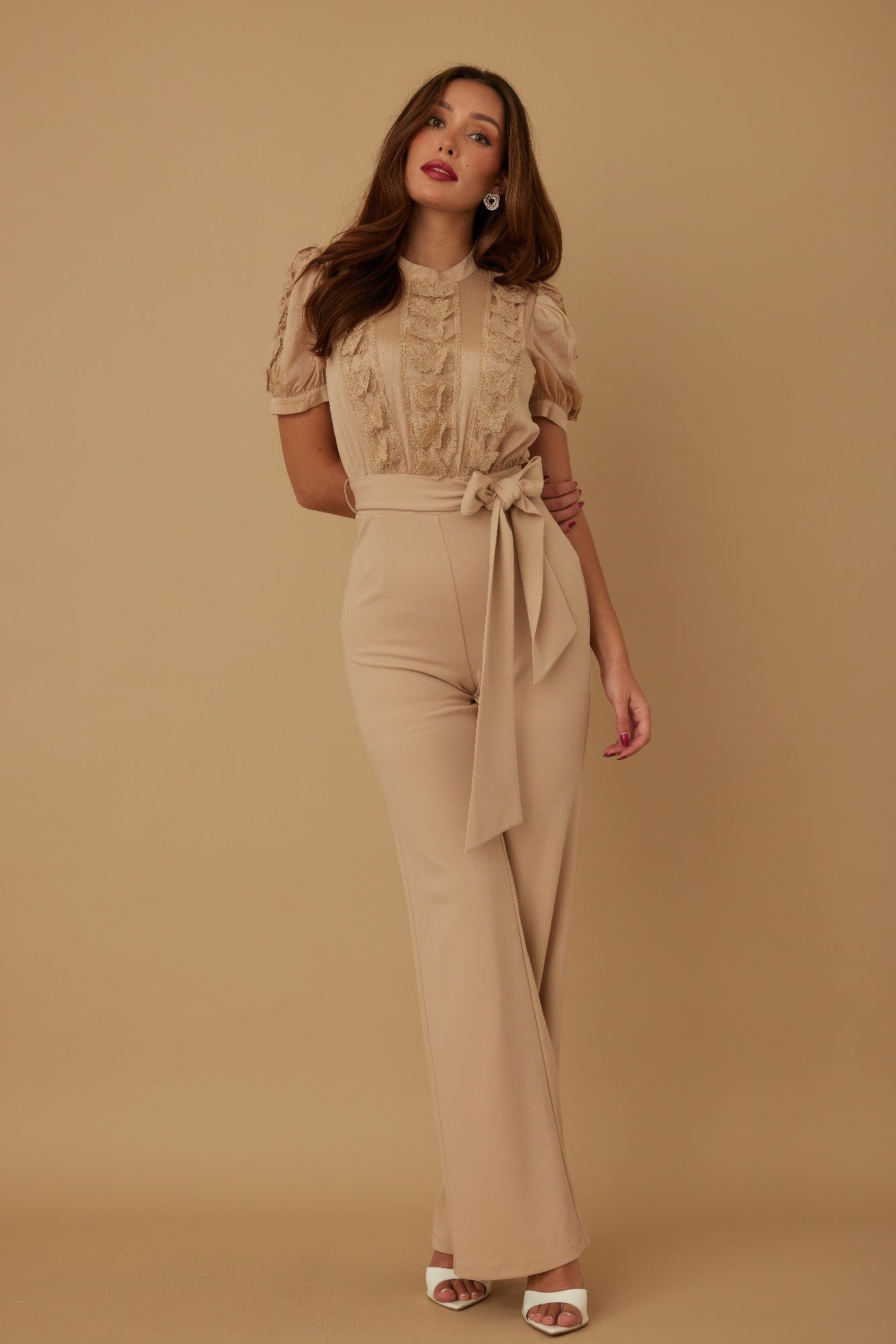 Crowned Energy CO. S CCWHOLESALECLOTHING Jumpsuit Multi Butterfly Sheer Pattern Jumpsuit