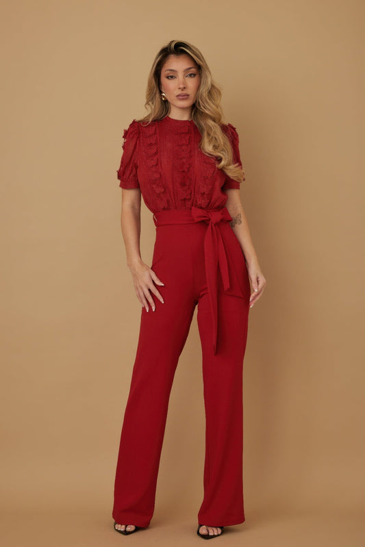 Crowned Energy CO. S CCWHOLESALECLOTHING Jumpsuit Multi Butterfly Sheer Pattern Jumpsuit