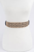 Multi Layered Chain Plus Size Elastic Belt - Crowned Energy CO.
