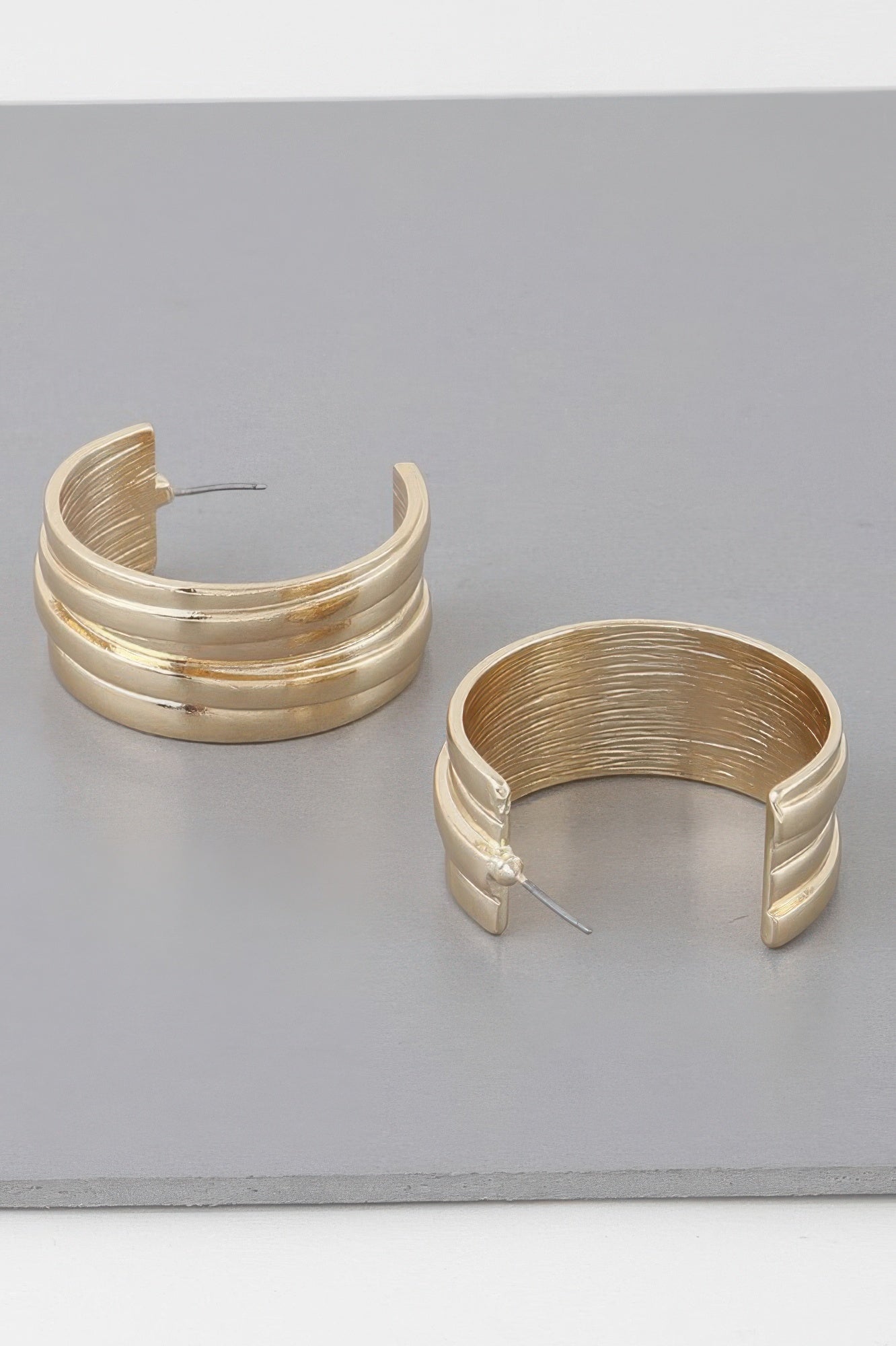 Multi Lined Hoop Earrings - Crowned Energy CO.
