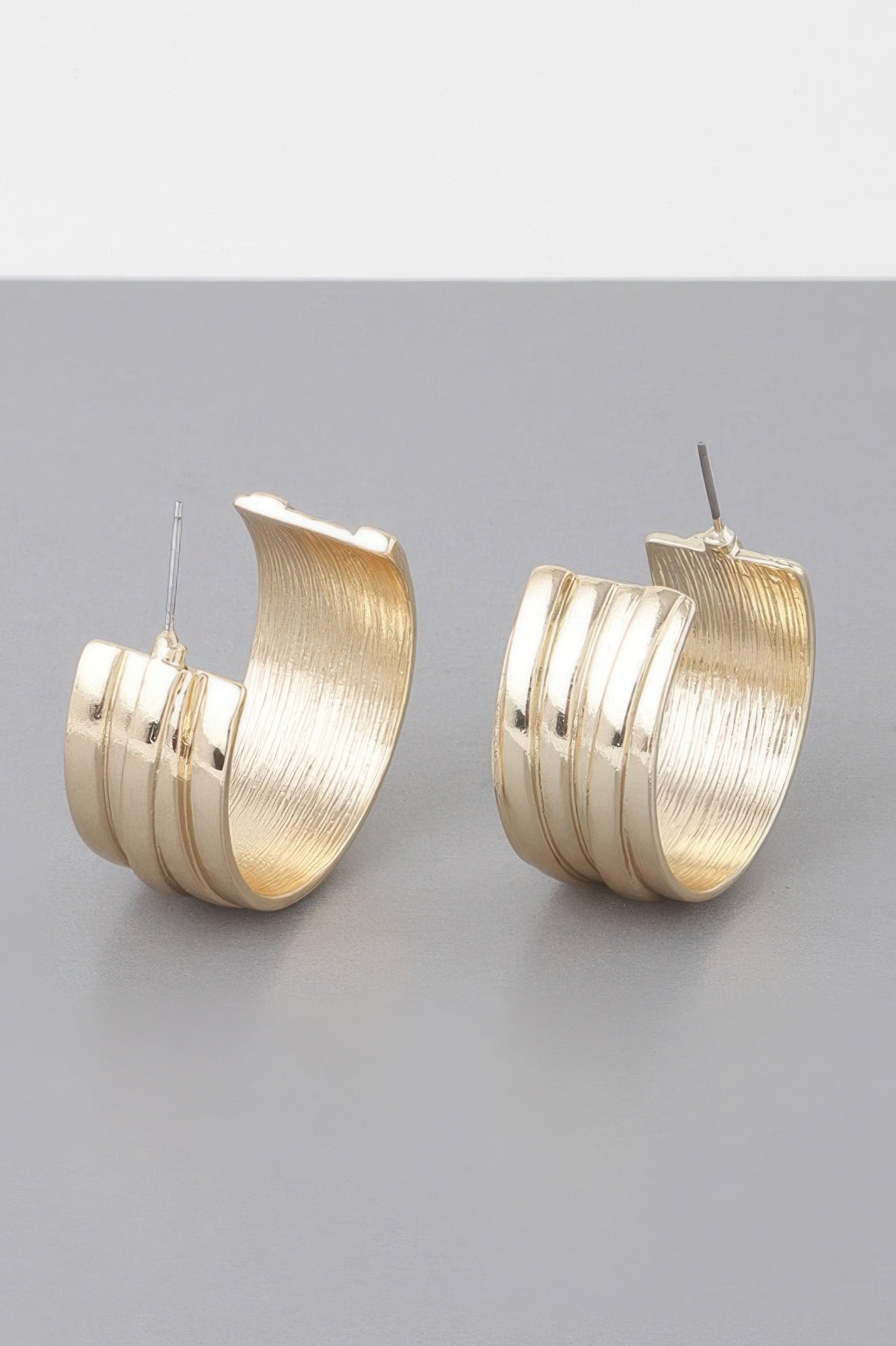 Multi Lined Hoop Earrings - Crowned Energy CO.