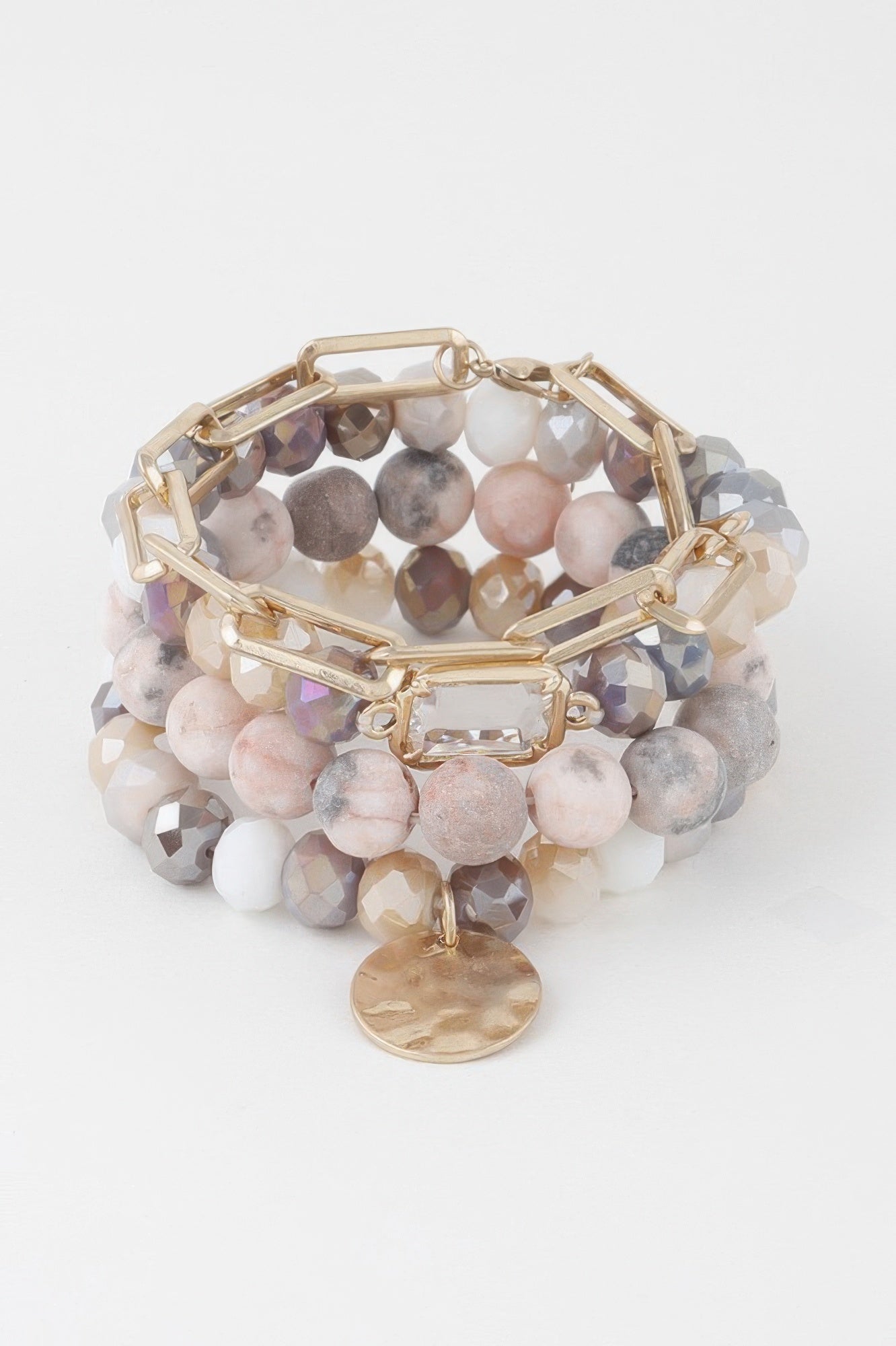 Multi Stone Crystal Beaded Bracelet - Crowned Energy CO.