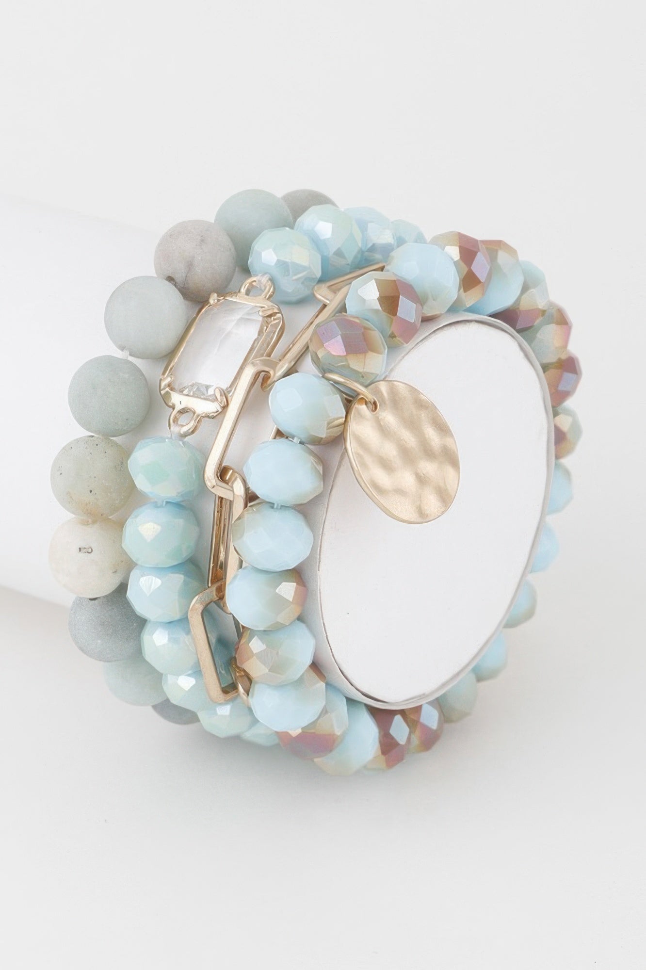 Multi Stone Crystal Beaded Bracelet - Crowned Energy CO.