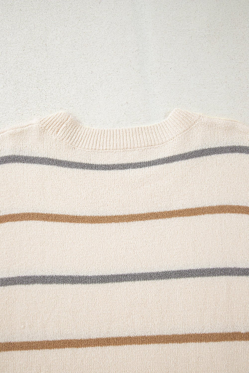 Multicolour Striped Drop Shoulder Plus Sweater - Goddess Vibes