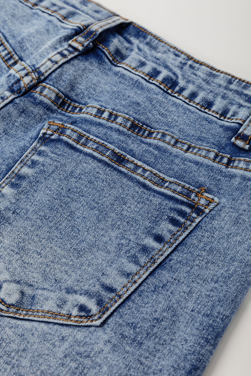 Crowned Energy CO. Myosotis / 4 / 65%Cotton+33%Polyester+2%Elastane Dear-Lover Dropshipping Bottoms/Jeans Myosotis Center Seam Cuffed Hem Straight High Waist Jeans