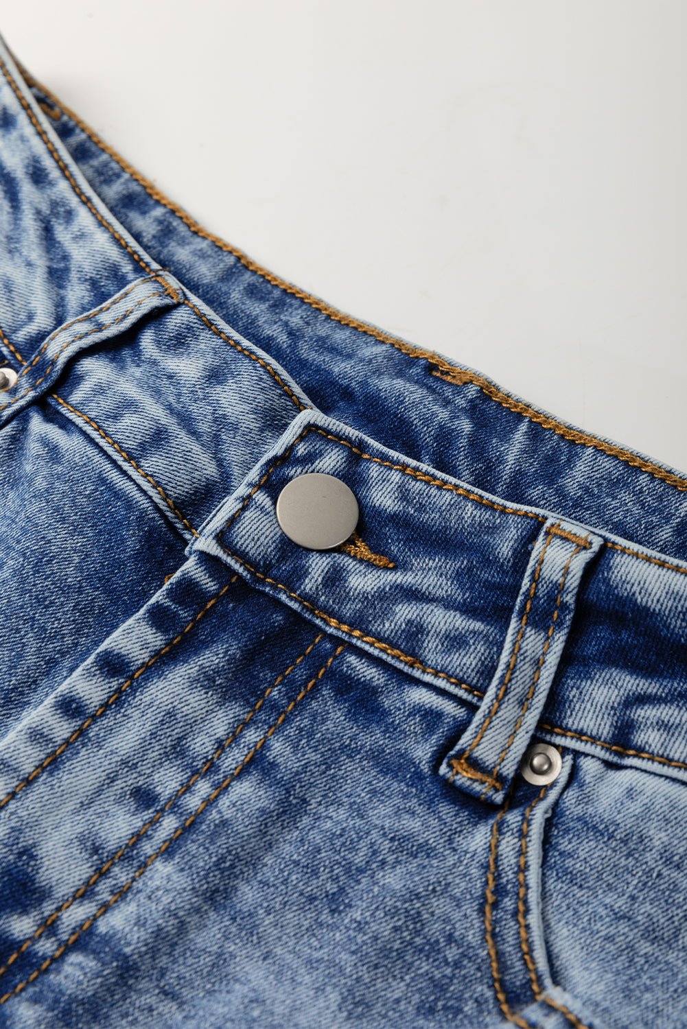 Crowned Energy CO. Myosotis / 4 / 65%Cotton+33%Polyester+2%Elastane Dear-Lover Dropshipping Bottoms/Jeans Myosotis Center Seam Cuffed Hem Straight High Waist Jeans