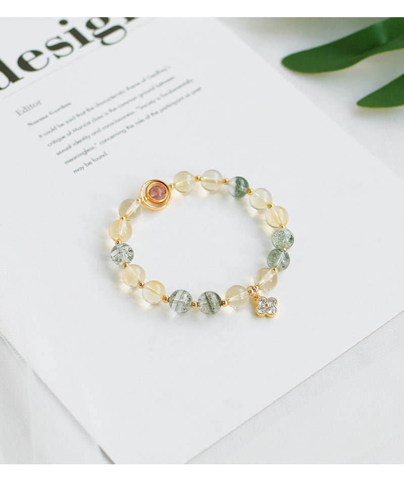 Crowned Energy CO. Color Goddess Vibes Accessories Natural Citrine Green Ghost Bracelet