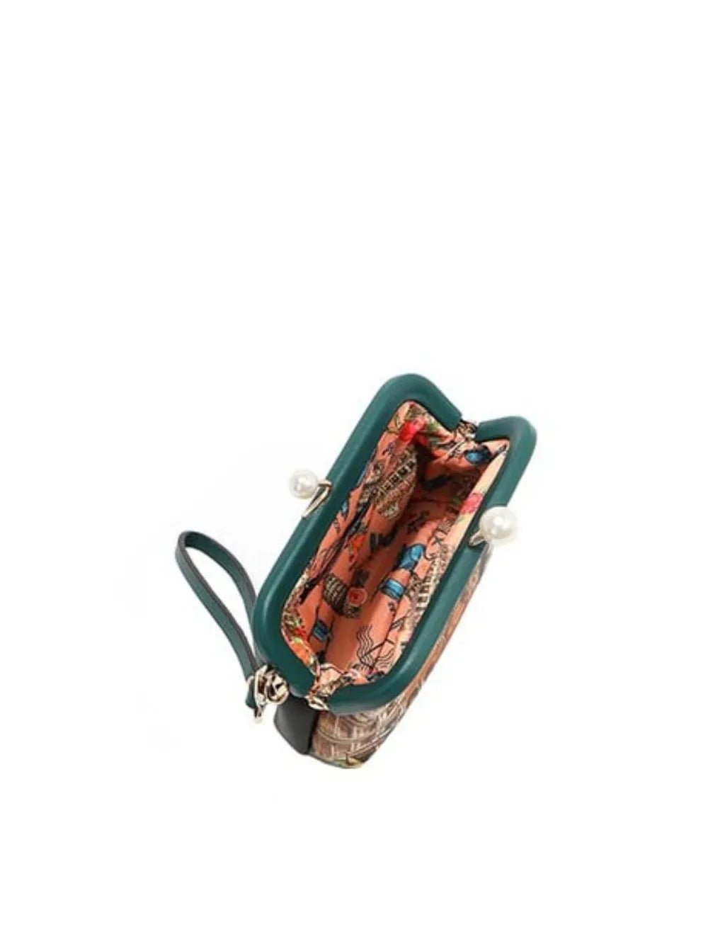 Crowned Energy CO. Black / One Size Trendsi Hand Bag Nicole Lee USA Chelsea Pearl Kiss-Lock Coin Purse