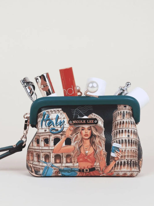 Crowned Energy CO. Black / One Size Trendsi Hand Bag Nicole Lee USA Chelsea Pearl Kiss-Lock Coin Purse