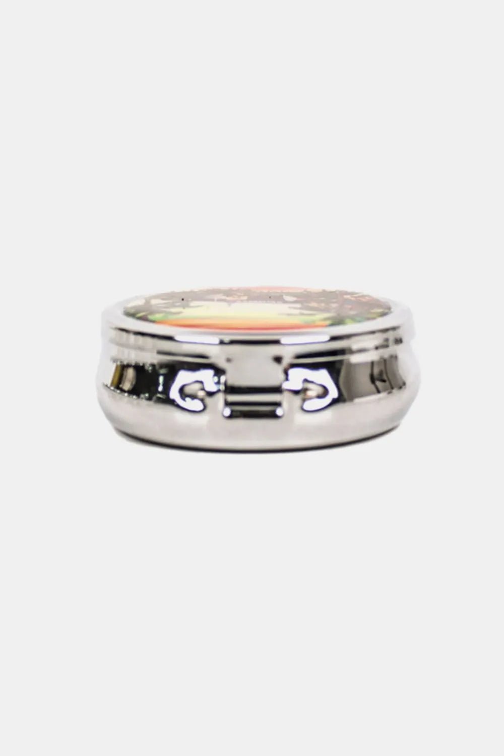 Nicole Lee USA Print Metallic Circular Small Pill Case - Crowned Energy CO.