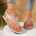 Open Toe Flat Sandals - Crowned Energy CO.