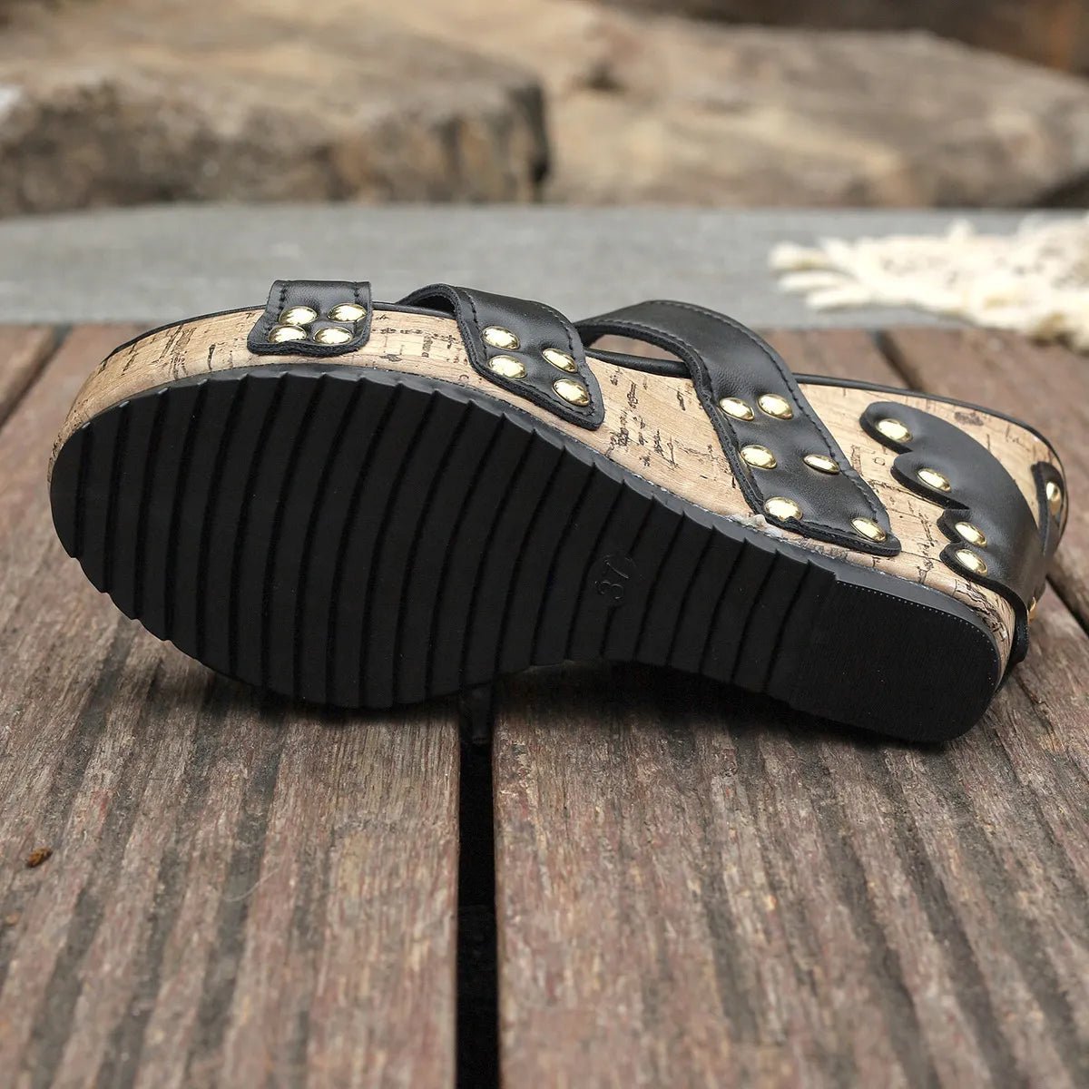 Open Toe Wedge Sandals - Crowned Energy CO.