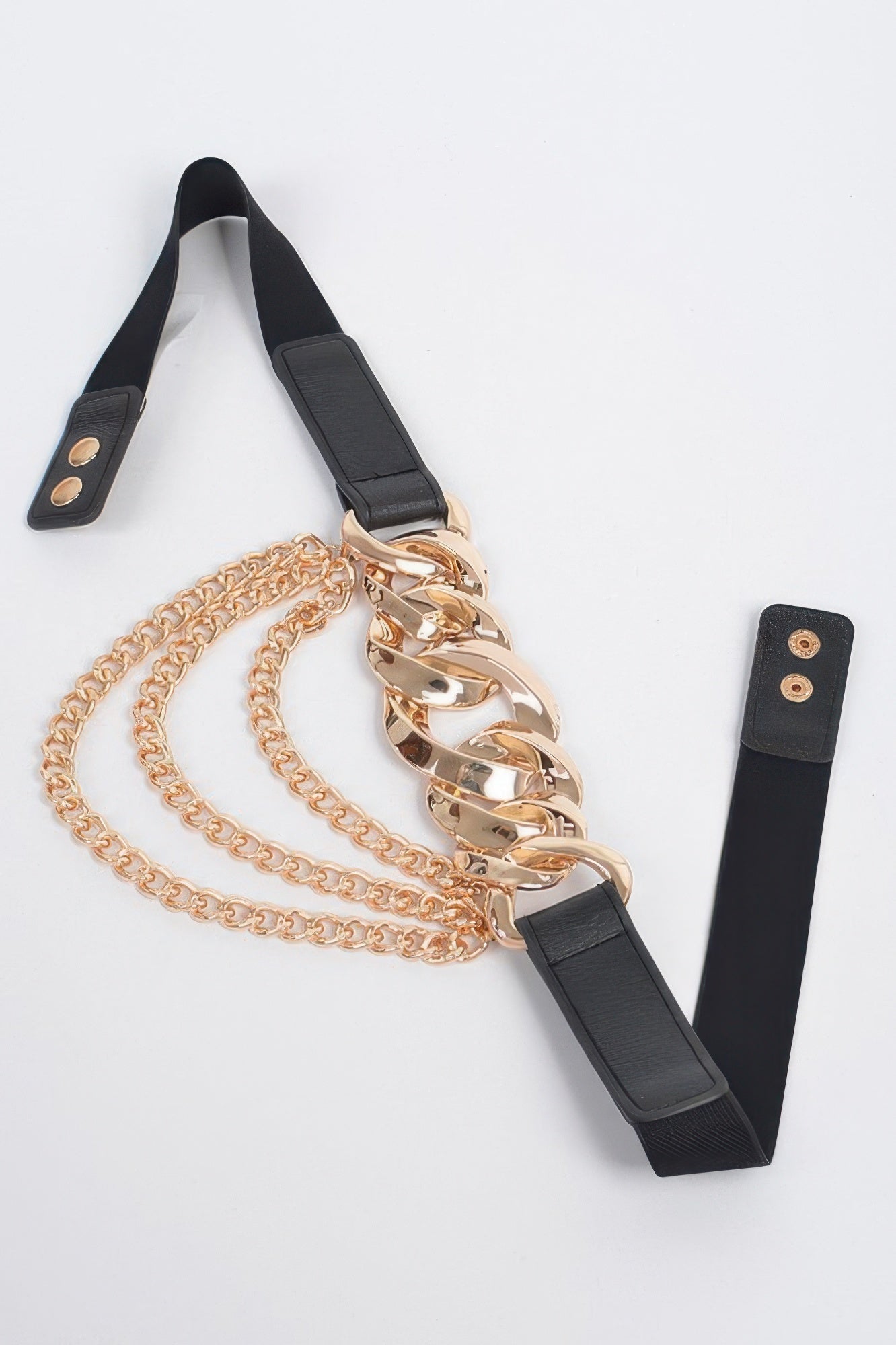 Oversized Chain Buckle Belt W Layered Chains - Crowned Energy CO.