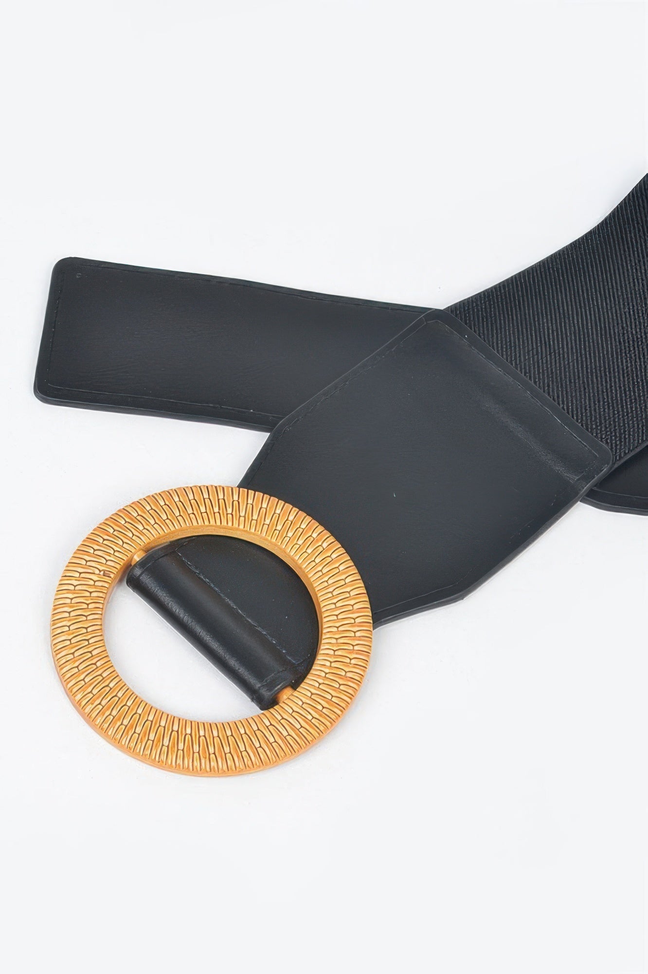 Oversized Round Buckle Plus Size Elastic Belt - Crowned Energy CO.