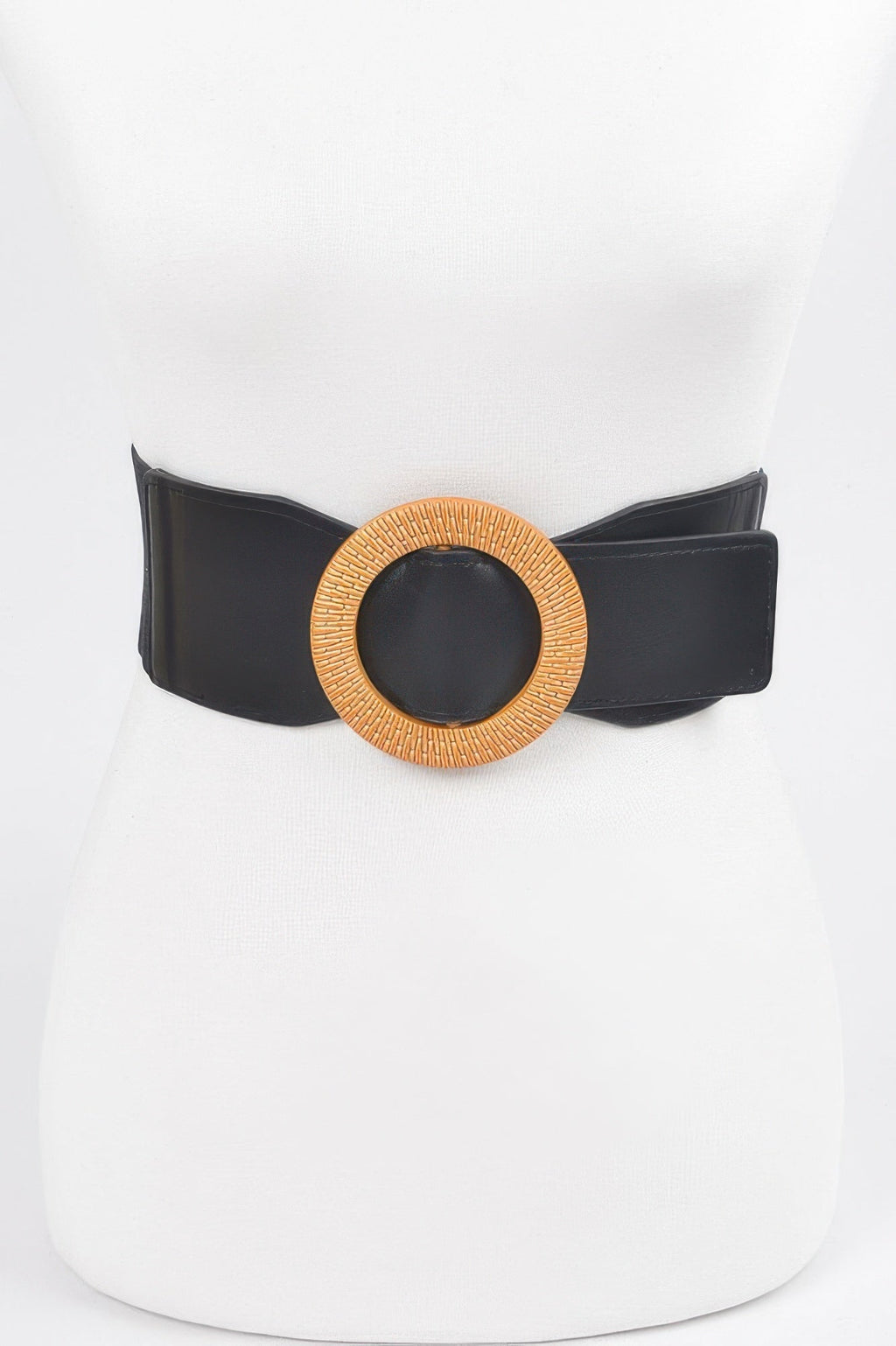 Oversized Round Buckle Plus Size Elastic Belt - Crowned Energy CO.