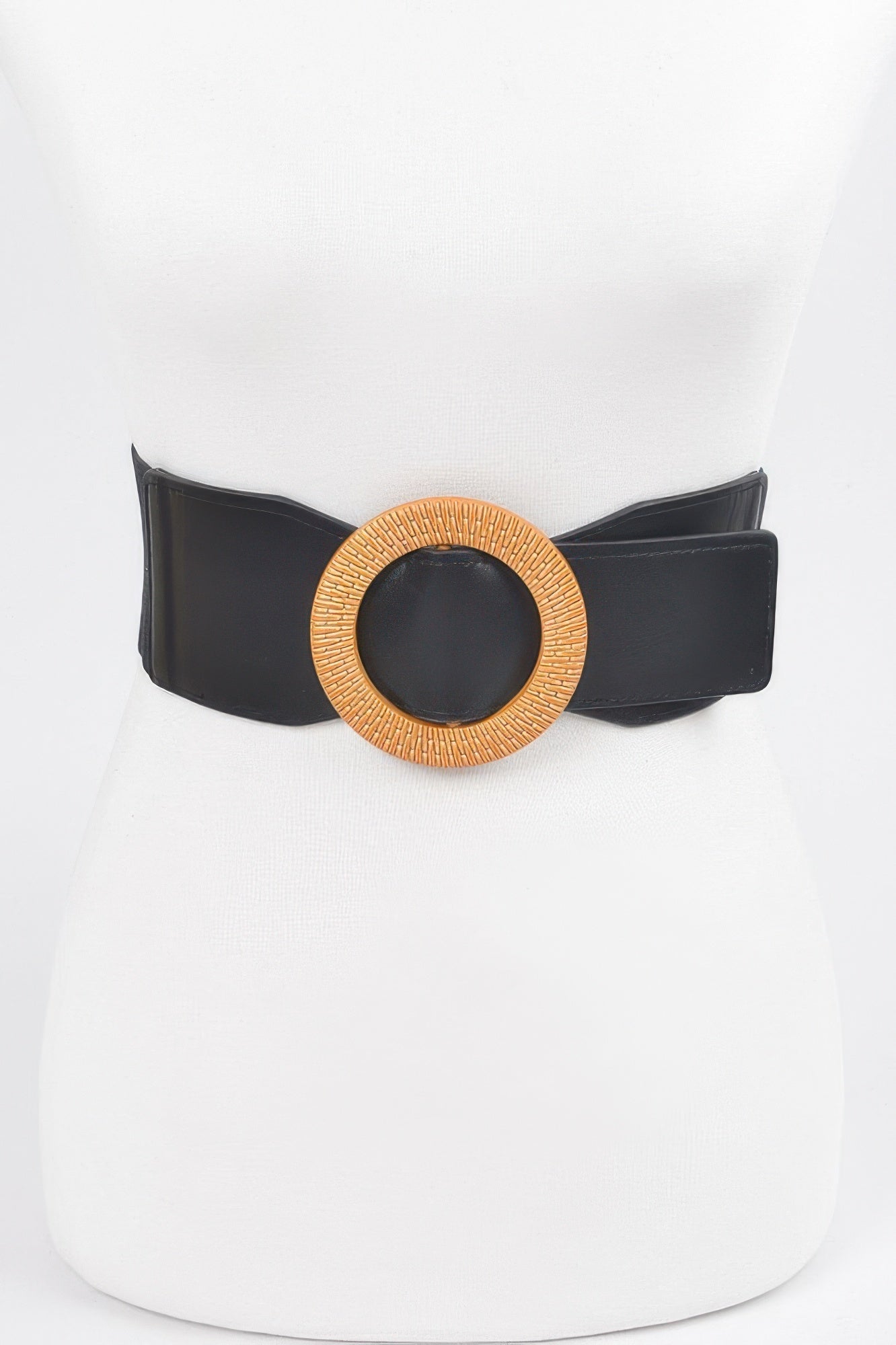 Oversized Round Buckle Plus Size Elastic Belt - Crowned Energy CO.