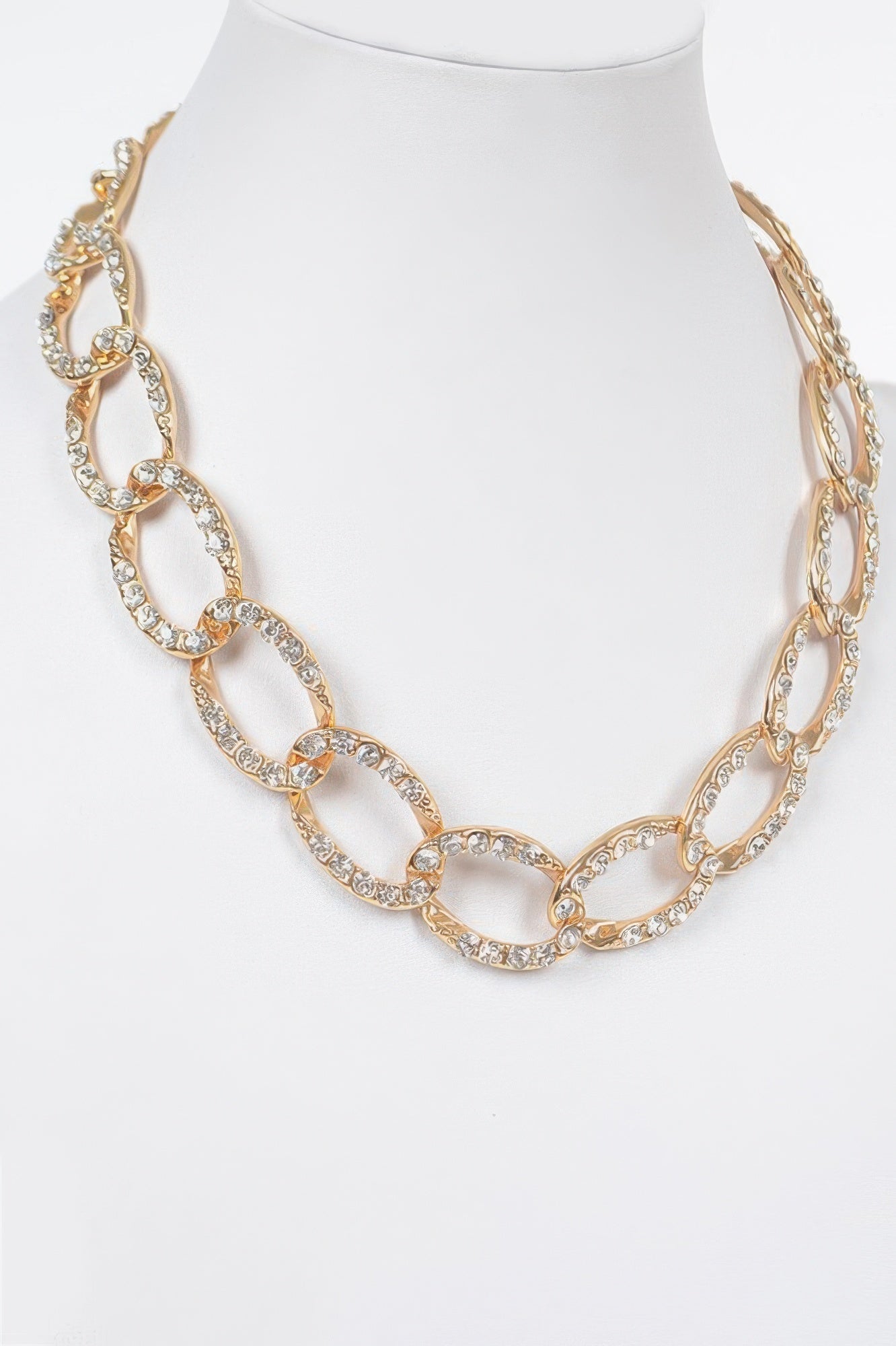 Oversized Stoned Chain Necklace - Crowned Energy CO.