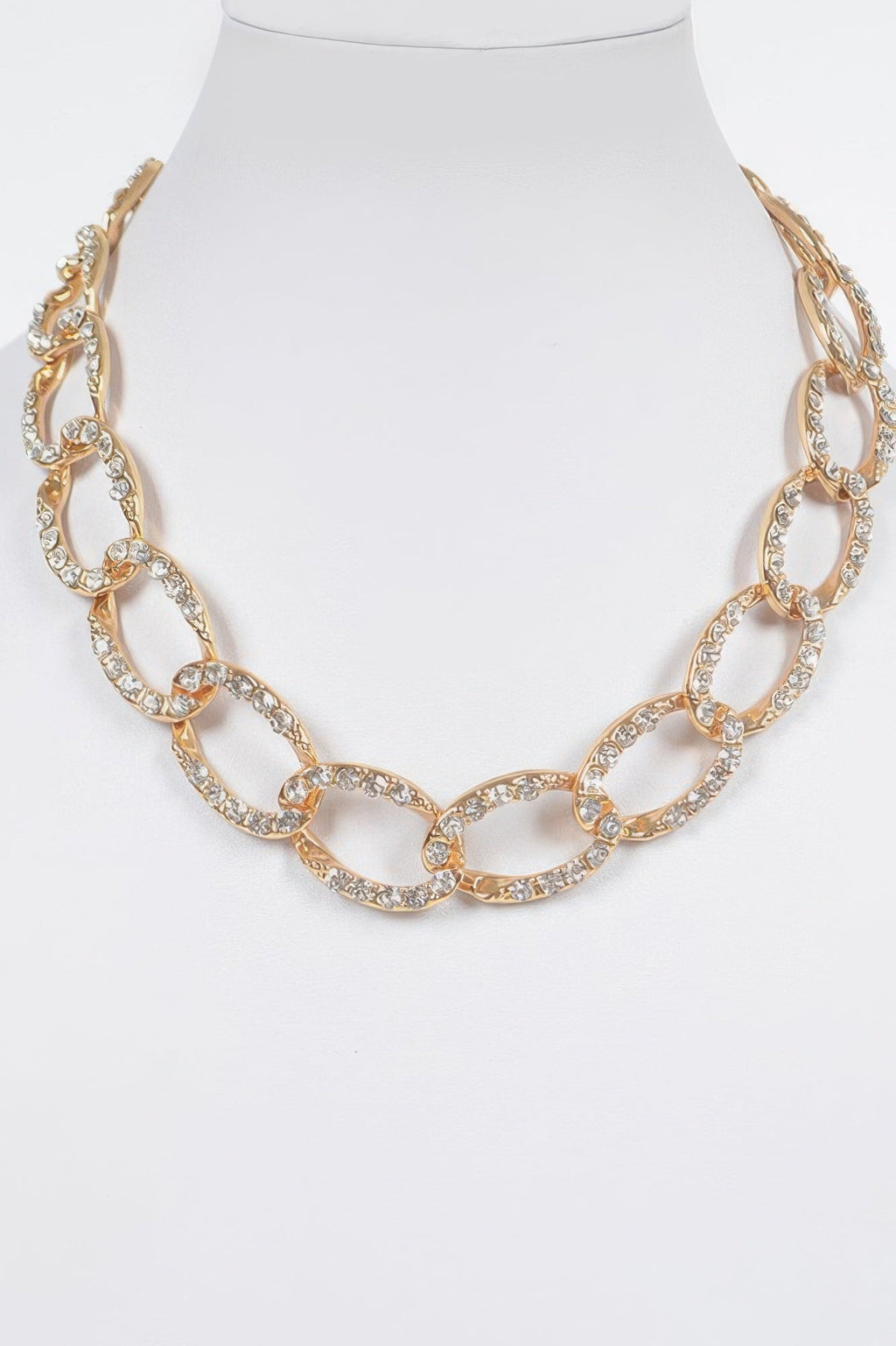 Oversized Stoned Chain Necklace - Crowned Energy CO.