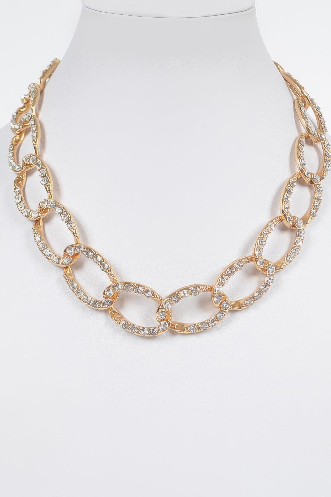 Oversized Stoned Chain Necklace - Crowned Energy CO.