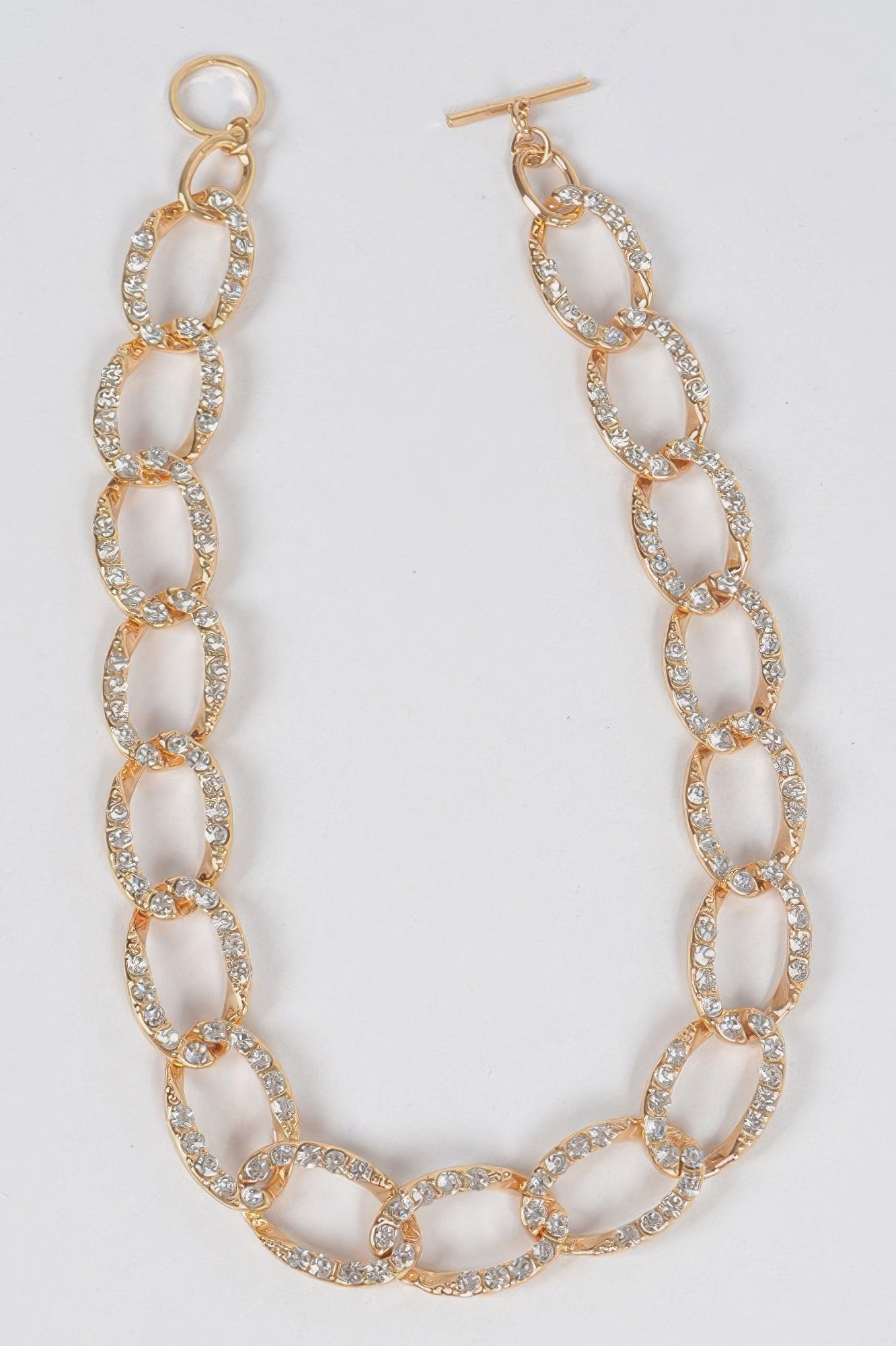 Oversized Stoned Chain Necklace - Crowned Energy CO.