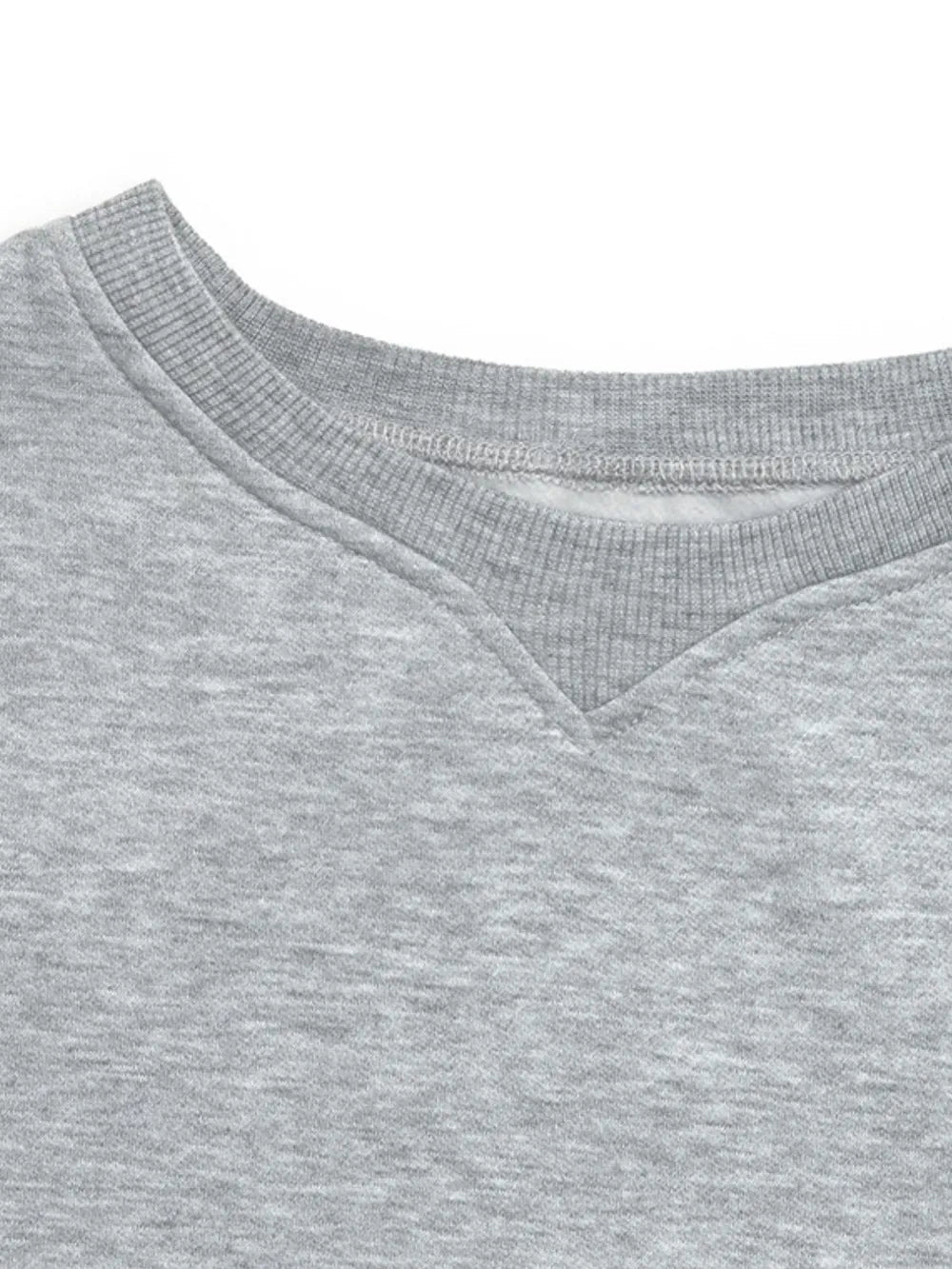 Perfee Round Neck Long Sleeve Sweatshirt - Crowned Energy CO.