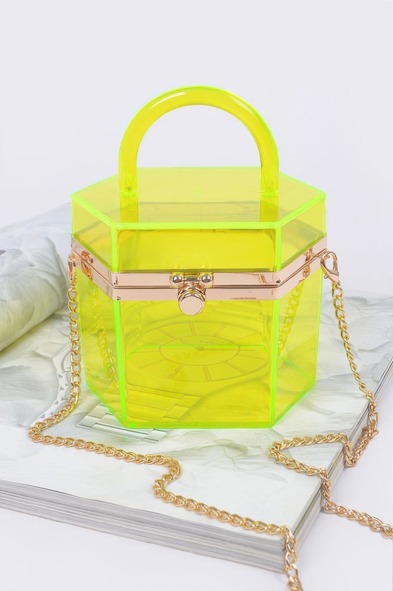 Plastic Hard Mini Clutch W/handle - Crowned Energy CO.