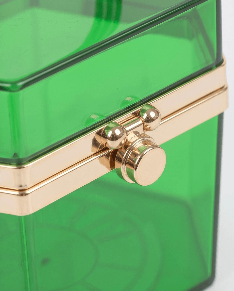 Plastic Hard Mini Clutch W/handle - Crowned Energy CO.