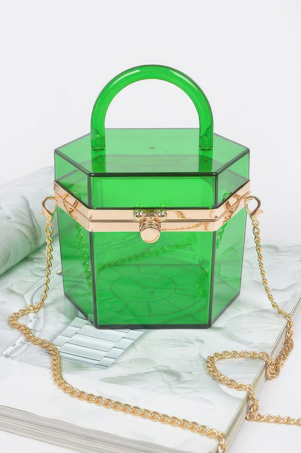 Plastic Hard Mini Clutch W/handle - Crowned Energy CO.