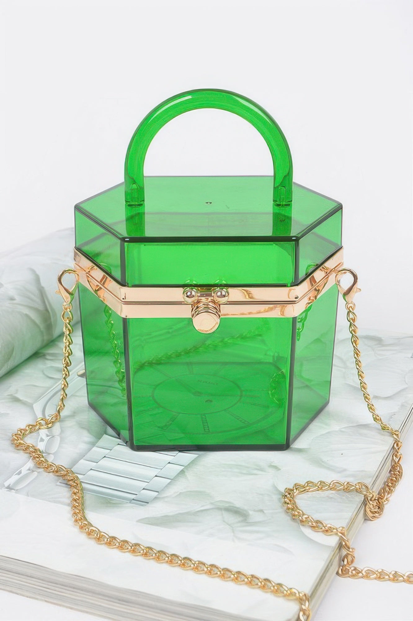 Plastic Hard Mini Clutch W/handle - Crowned Energy CO.